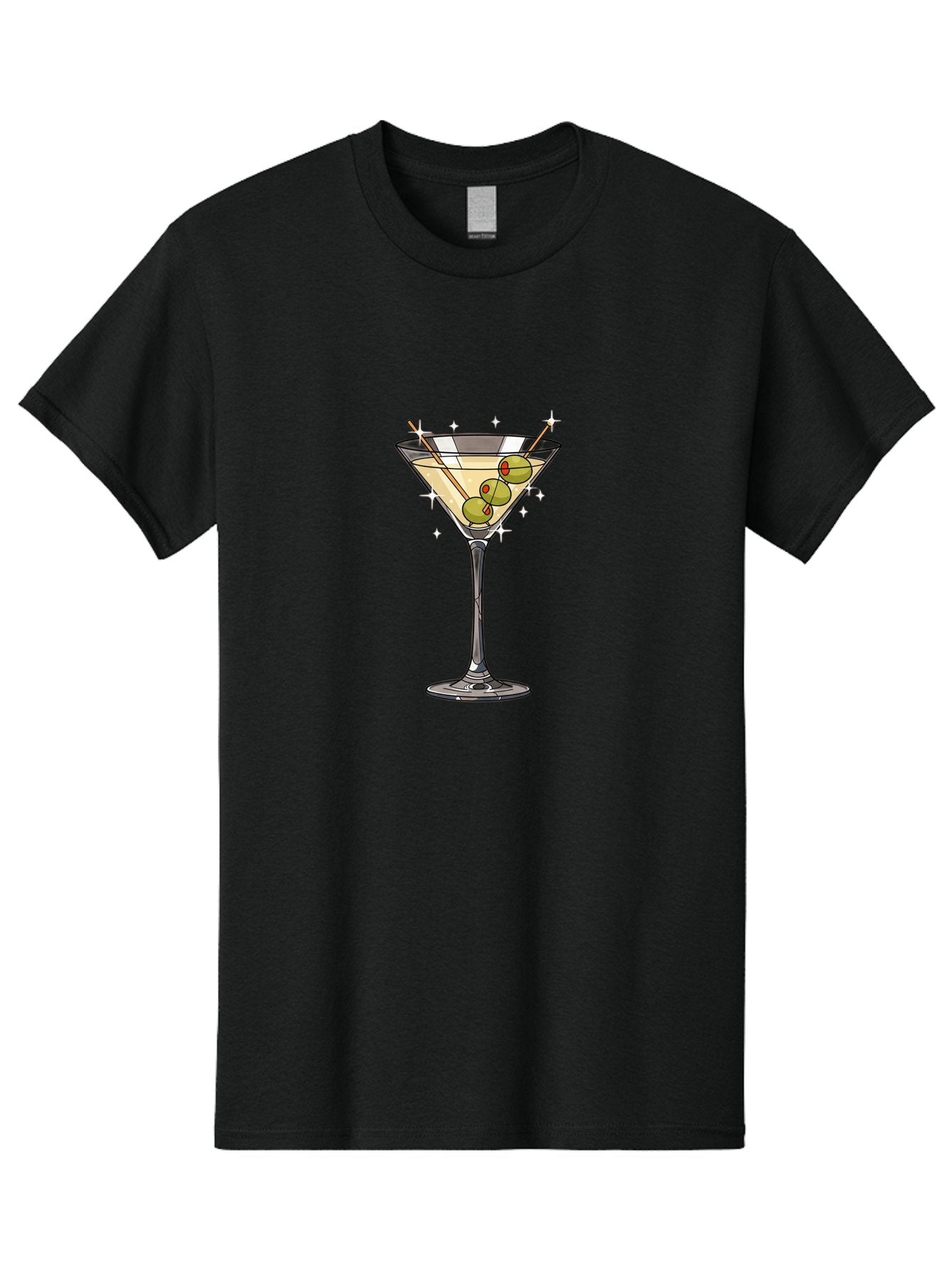 Dirty-Martini Men'S Graphic Tee, 100% Cotton, Comfortable Casual Summer Wear, Machine Washable, Martini Glass, Cocktail Glass, Olives On A Stick, Green Olives, Classic Cocktail, Elegant Drink, Sophisticated Beverage, Luxury Drink, Martini, Bad003 8