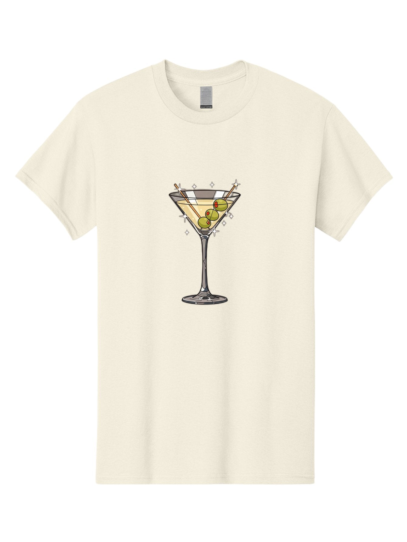 Dirty-Martini Men'S Graphic Tee, 100% Cotton, Comfortable Casual Summer Wear, Machine Washable, Martini Glass, Cocktail Glass, Olives On A Stick, Green Olives, Classic Cocktail, Elegant Drink, Sophisticated Beverage, Luxury Drink, Martini, Bad003 4
