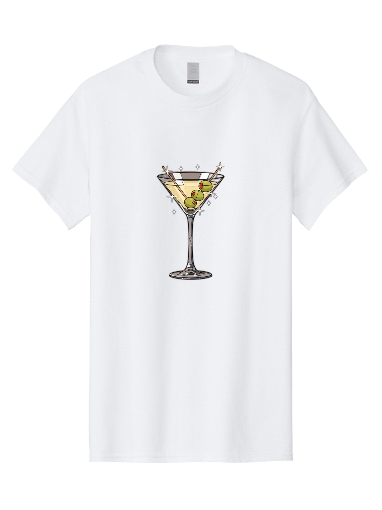 Dirty-Martini Men'S Graphic Tee, 100% Cotton, Comfortable Casual Summer Wear, Machine Washable, Martini Glass, Cocktail Glass, Olives On A Stick, Green Olives, Classic Cocktail, Elegant Drink, Sophisticated Beverage, Luxury Drink, Martini, Bad003 12