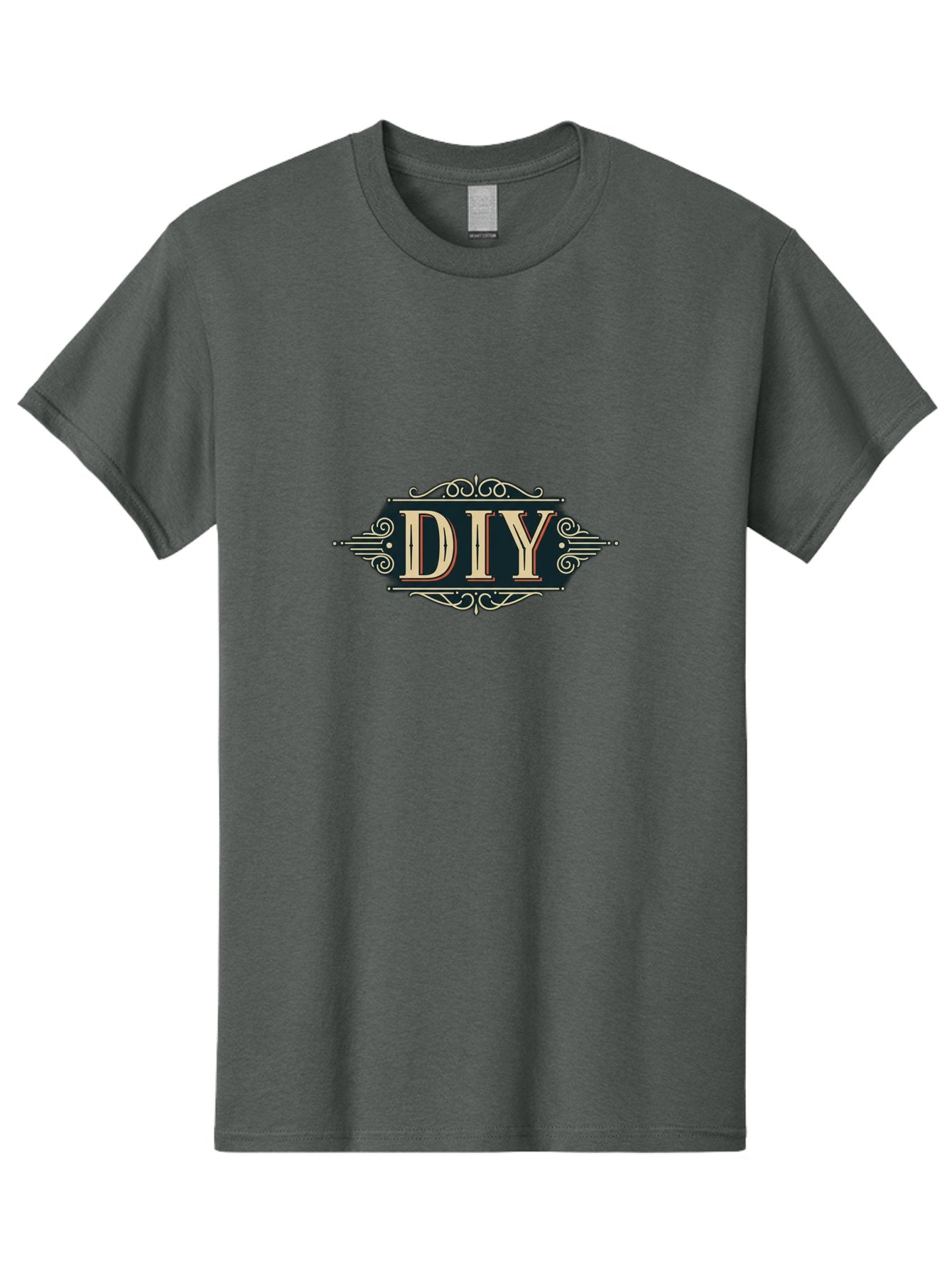Diy-2 Men'S Graphic Tee, 100% Cotton, Comfortable Casual Summer Wear, Machine Washable, Diy Logo, Vintage Typography, Ornate Design, Handmade Crafts, Creative Projects, Decorative Elements, Retro Aesthetic, Diy Inspiration Bad010 14