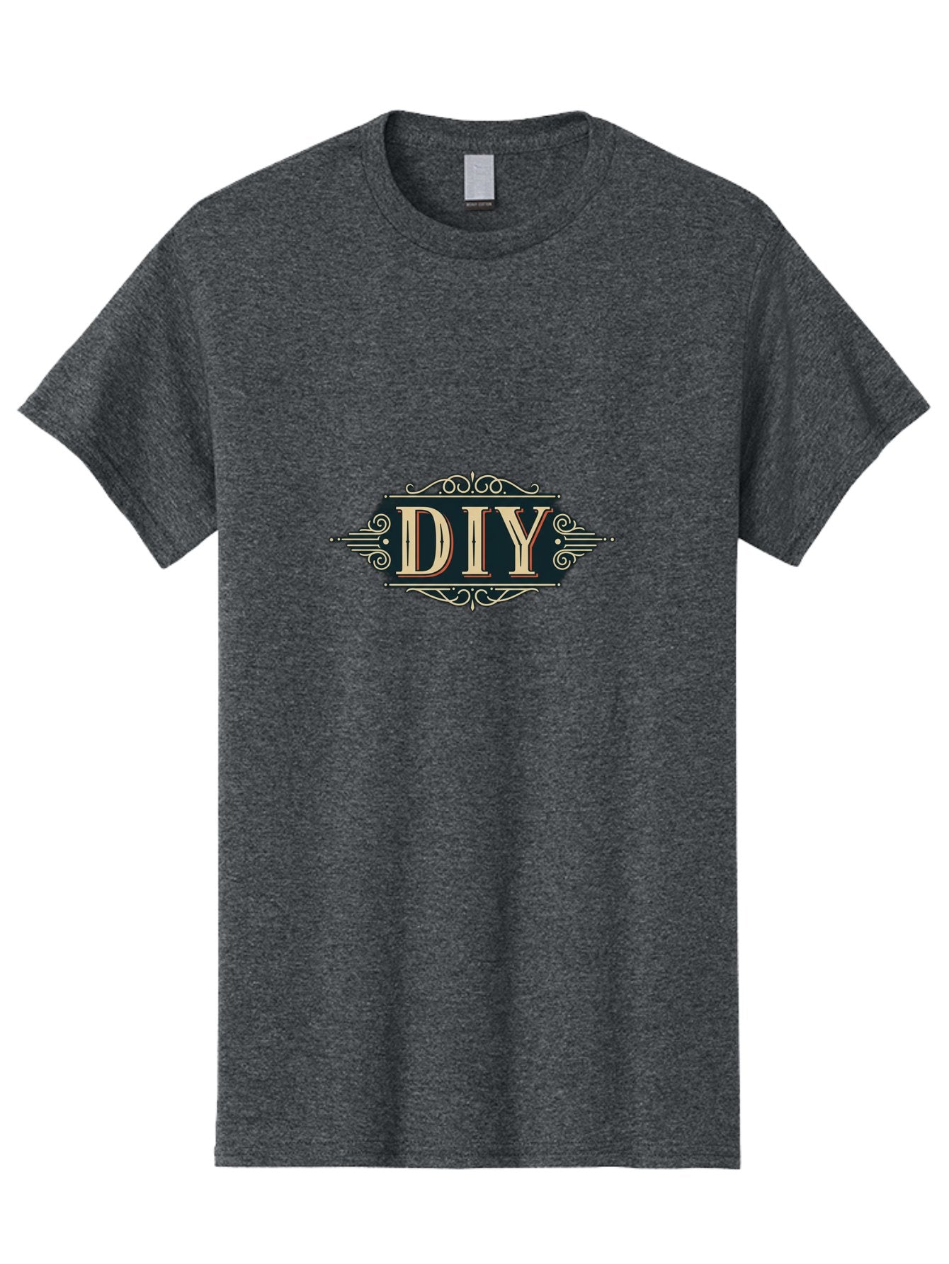 Diy-2 Men'S Graphic Tee, 100% Cotton, Comfortable Casual Summer Wear, Machine Washable, Diy Logo, Vintage Typography, Ornate Design, Handmade Crafts, Creative Projects, Decorative Elements, Retro Aesthetic, Diy Inspiration Bad010 11