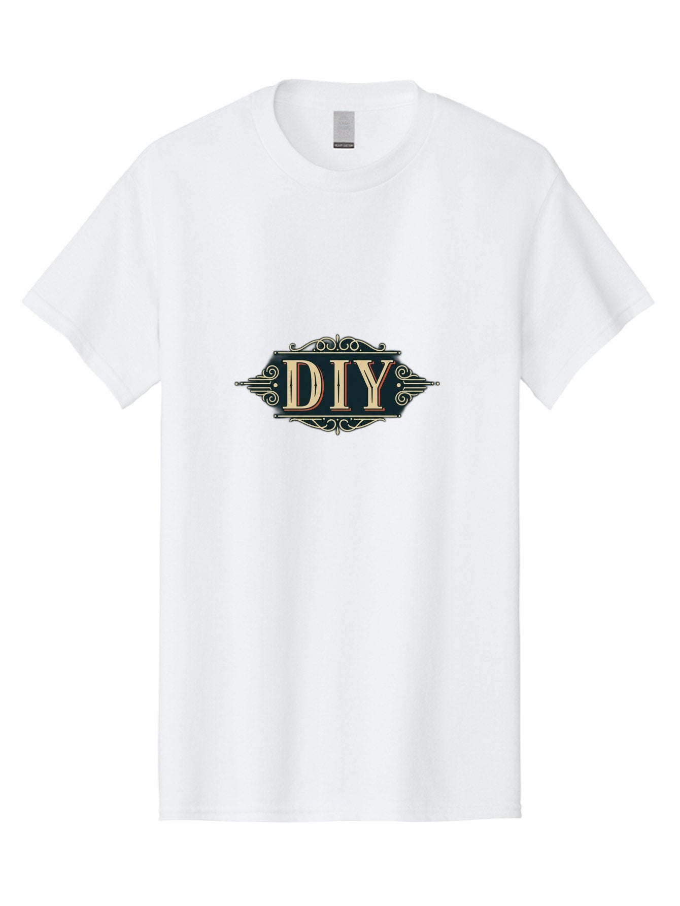 Diy-2 Men'S Graphic Tee, 100% Cotton, Comfortable Casual Summer Wear, Machine Washable, Diy Logo, Vintage Typography, Ornate Design, Handmade Crafts, Creative Projects, Decorative Elements, Retro Aesthetic, Diy Inspiration Bad010 4