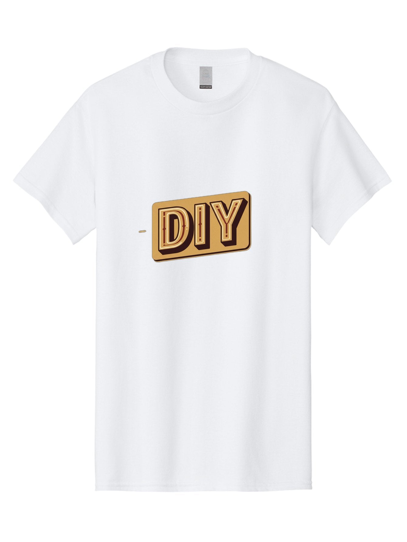 Diy-5 Men'S Graphic Tee, 100% Cotton, Comfortable Casual Summer Wear, Machine Washable, Diy Logo, Handmade Crafts, Diy Tutorials, Home Improvement, Crafting Ideas, Self-Made Projects, Creative Inspiration Bad013