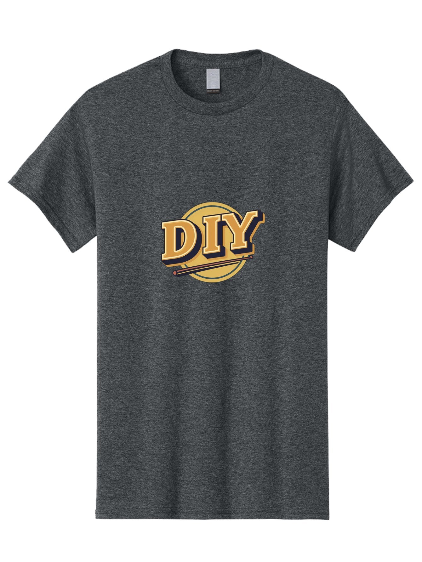 Diy-6 Men'S Graphic Tee, 100% Cotton, Comfortable Casual Summer Wear, Machine Washable, Diy Logo, Handmade Crafts, Creative Projects, Self-Made, Drumsticks, Diy Inspiration, Crafting Ideas, Do-It-Yourself, Drumsticks Logo Bad014 7
