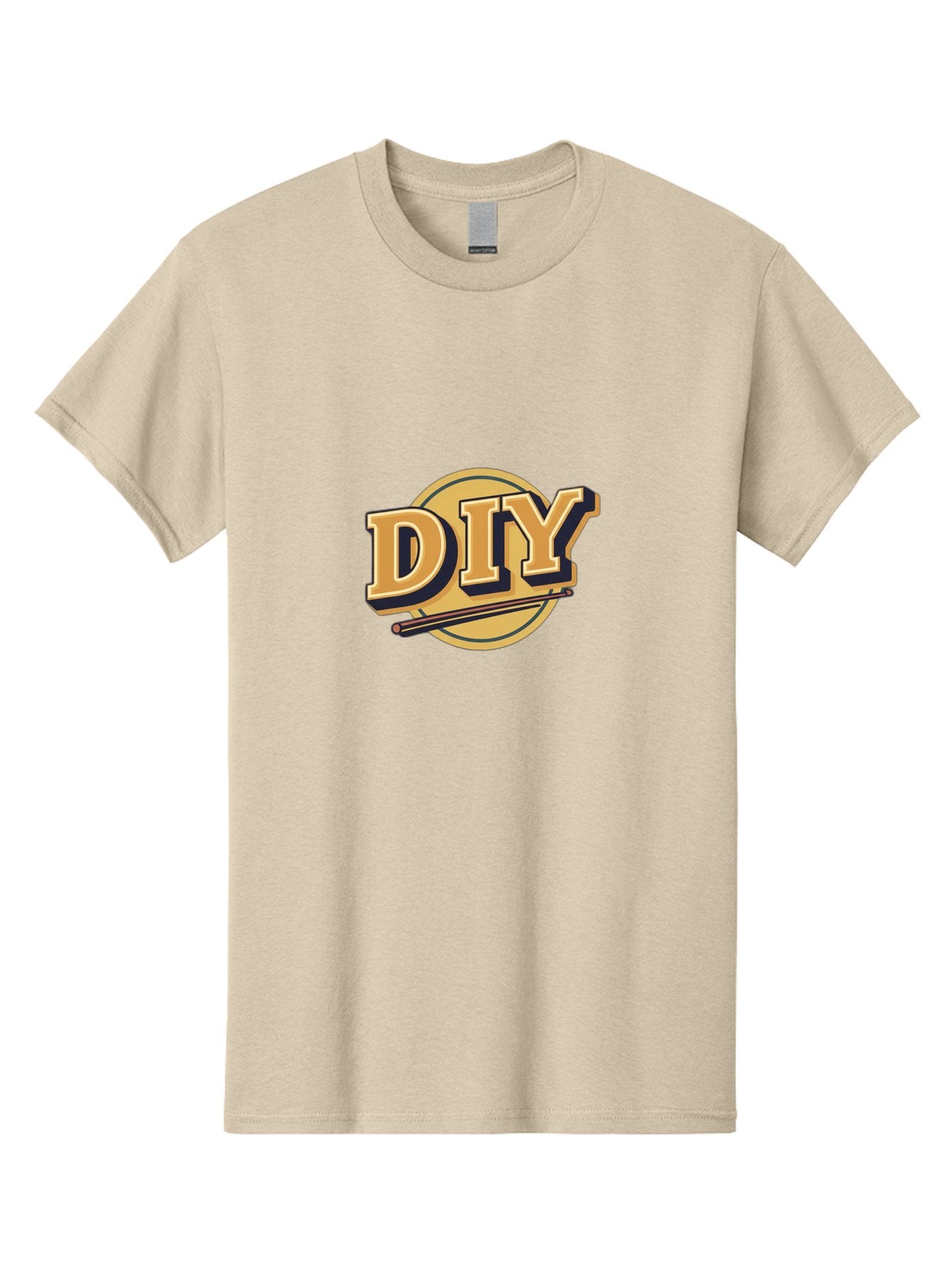 Diy-6 Men'S Graphic Tee, 100% Cotton, Comfortable Casual Summer Wear, Machine Washable, Diy Logo, Handmade Crafts, Creative Projects, Self-Made, Drumsticks, Diy Inspiration, Crafting Ideas, Do-It-Yourself, Drumsticks Logo Bad014 6