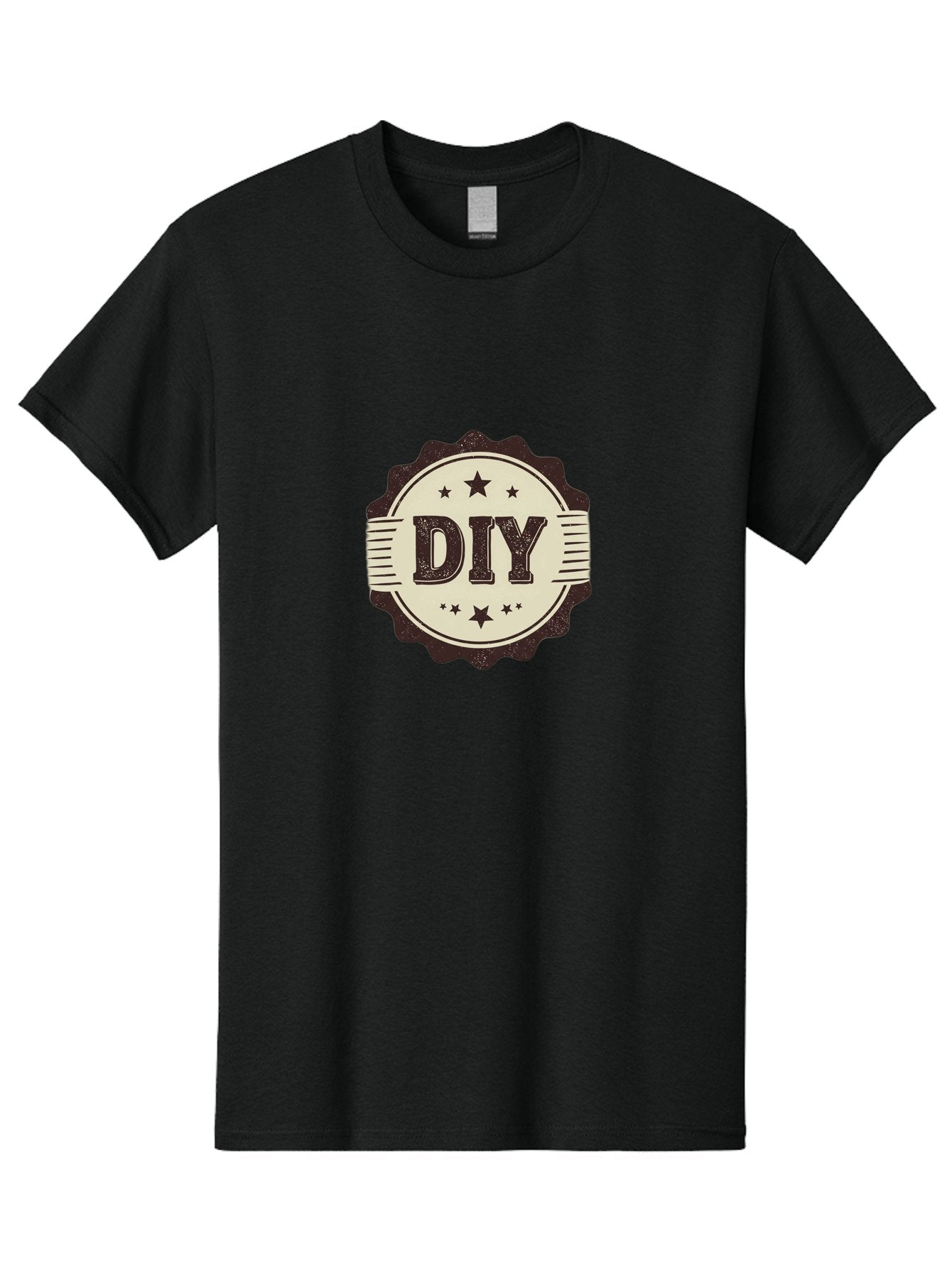 Diy Men'S Graphic Tee, 100% Cotton, Comfortable Casual Summer Wear, Machine Washable, Do It Yourself, Diy Logo, Handmade Crafts, Creative Projects, Self-Made, Diy Inspiration, Crafting, Diy Tutorials, Stars, Vintage Design Bad016 14