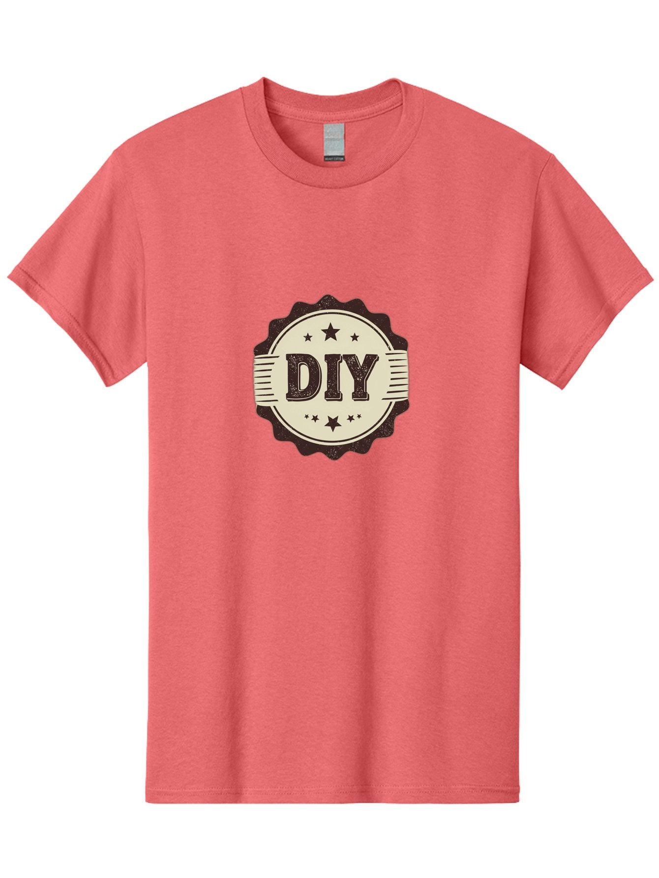 Diy Men'S Graphic Tee, 100% Cotton, Comfortable Casual Summer Wear, Machine Washable, Do It Yourself, Diy Logo, Handmade Crafts, Creative Projects, Self-Made, Diy Inspiration, Crafting, Diy Tutorials, Stars, Vintage Design Bad016 4