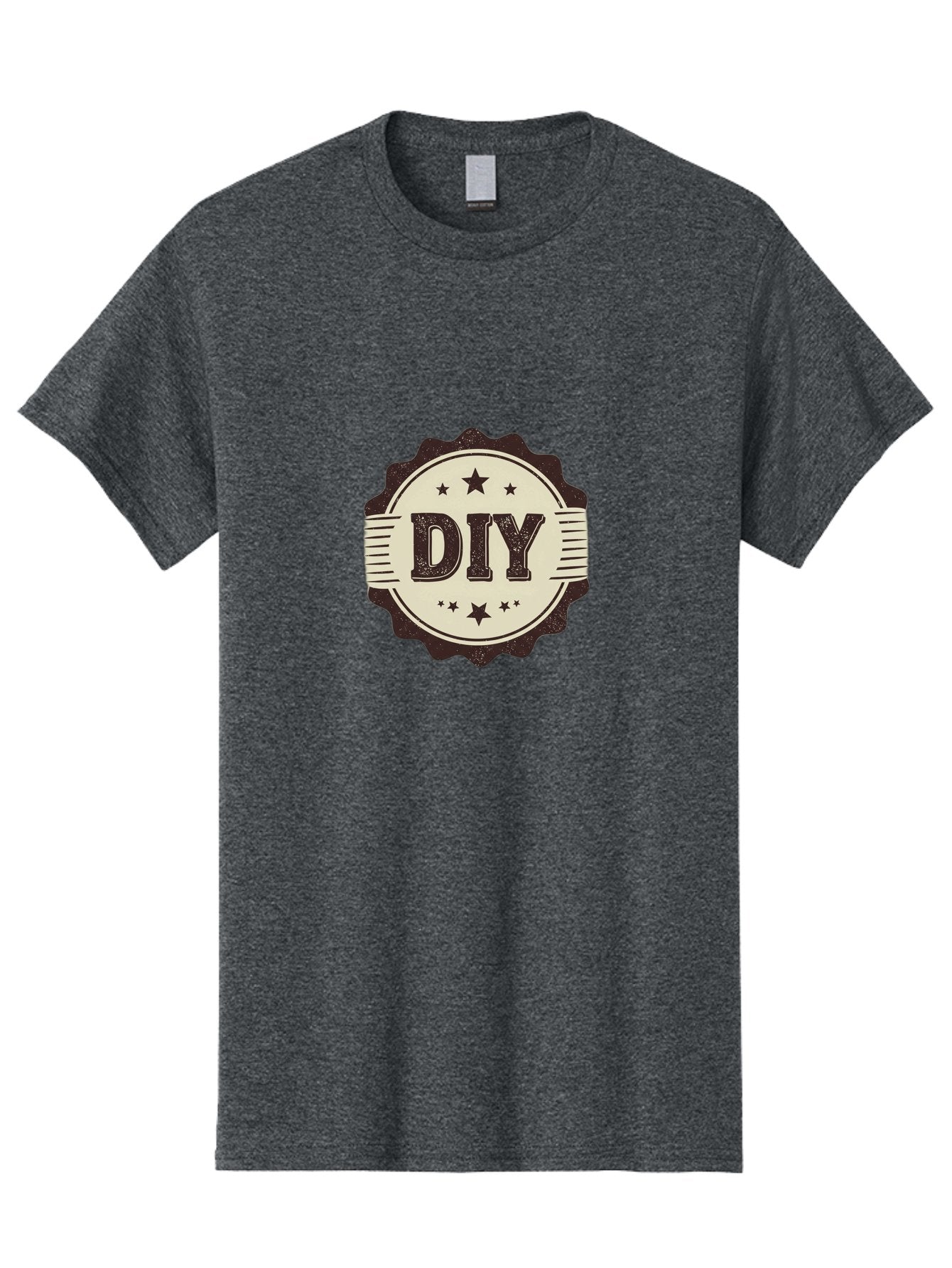 Diy Men'S Graphic Tee, 100% Cotton, Comfortable Casual Summer Wear, Machine Washable, Do It Yourself, Diy Logo, Handmade Crafts, Creative Projects, Self-Made, Diy Inspiration, Crafting, Diy Tutorials, Stars, Vintage Design Bad016 5