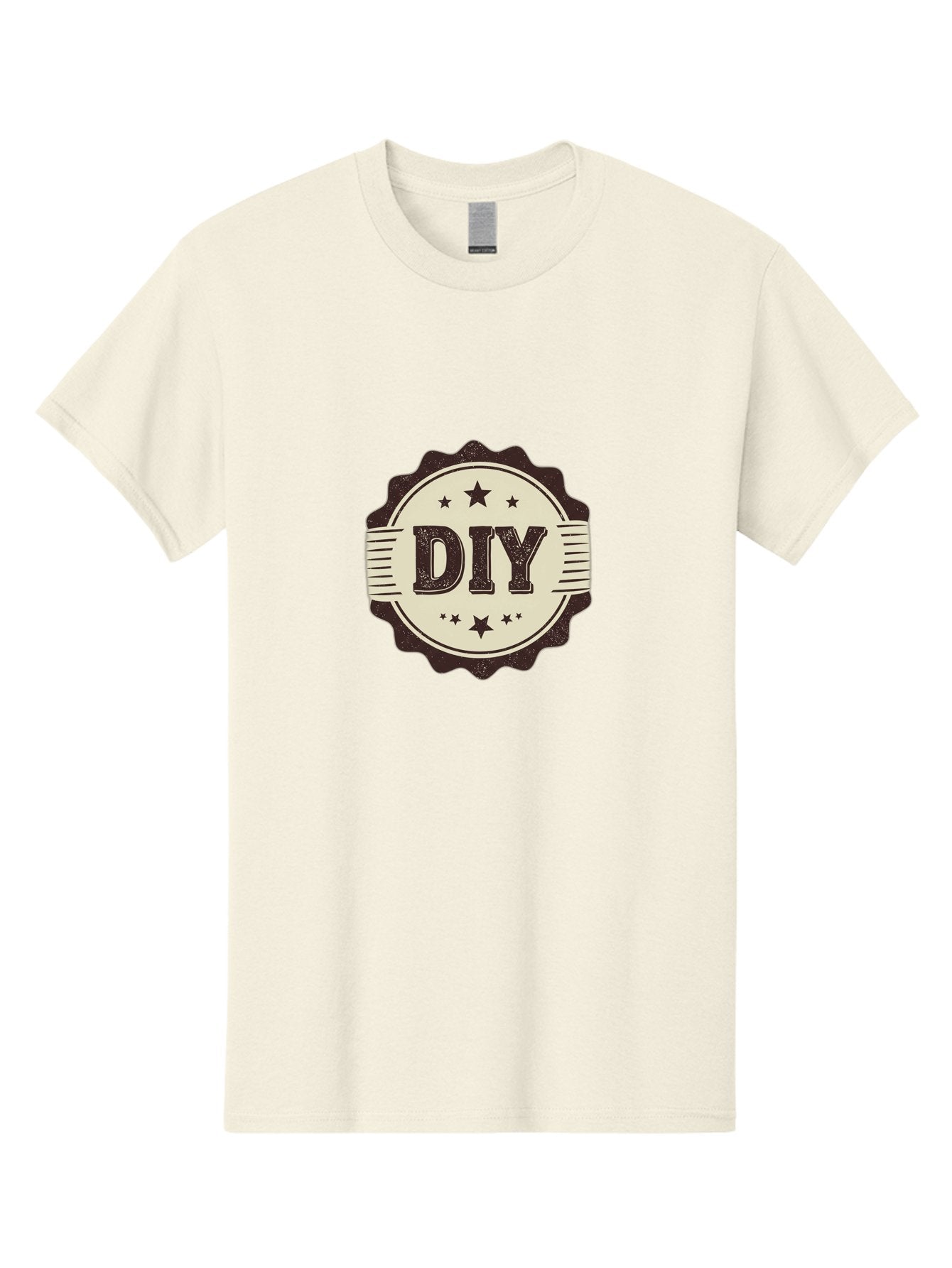 Diy Men'S Graphic Tee, 100% Cotton, Comfortable Casual Summer Wear, Machine Washable, Do It Yourself, Diy Logo, Handmade Crafts, Creative Projects, Self-Made, Diy Inspiration, Crafting, Diy Tutorials, Stars, Vintage Design Bad016 9