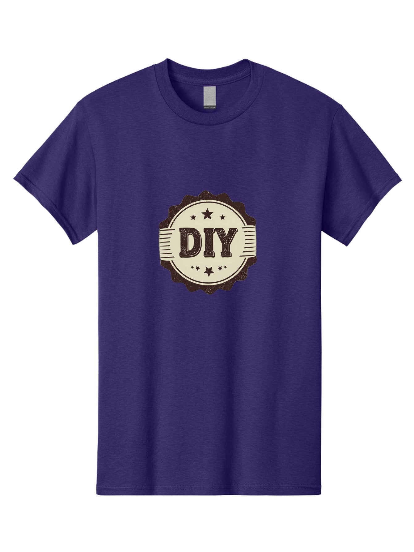 Diy Men'S Graphic Tee, 100% Cotton, Comfortable Casual Summer Wear, Machine Washable, Do It Yourself, Diy Logo, Handmade Crafts, Creative Projects, Self-Made, Diy Inspiration, Crafting, Diy Tutorials, Stars, Vintage Design Bad016 11