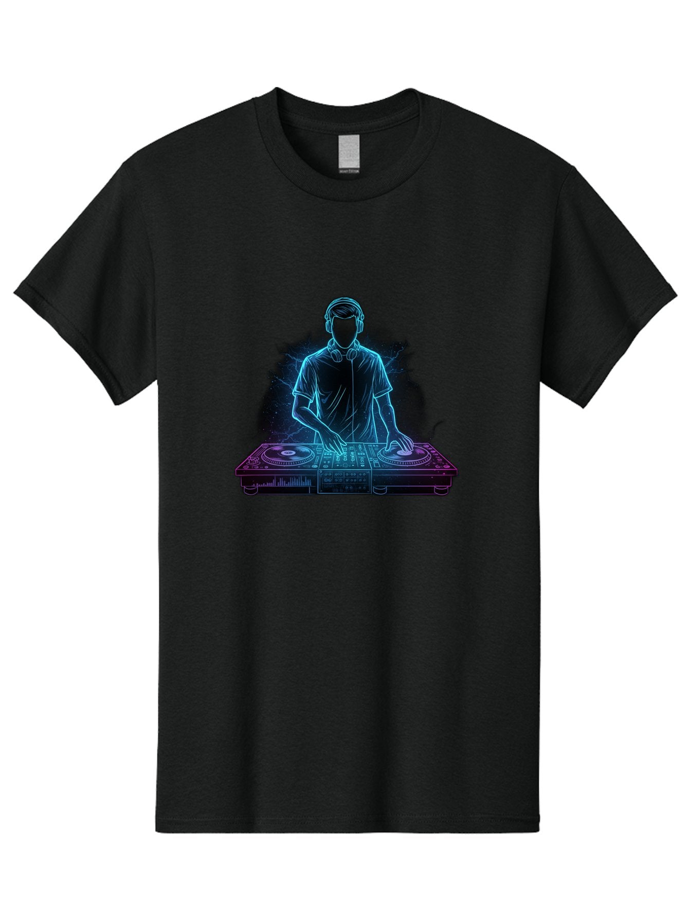 Dj-2 Men'S Graphic Tee, 100% Cotton, Comfortable Casual Summer Wear, Machine Washable, Dj Mixing Music, Electronic Dance Music, Club Scene, Music Production, Vinyl Records, Sound Waves, Music Technology, Dj Software Bad031 6