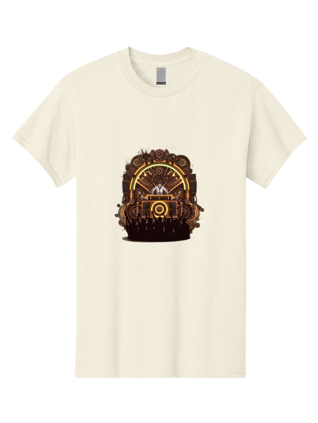 Dj-Console Men'S Graphic Tee, 100% Cotton, Comfortable Casual Summer Wear, Machine Washable, Dj Spinning Tracks, Electronic Dance Music, Nightclub Atmosphere, Turntables, Crowd Dancing, Music Festival, Neon Lights, Rhythmic Beats Bad039 12