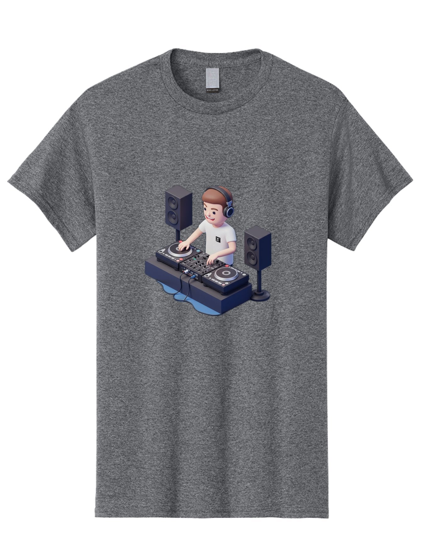 Dj-Controller Men'S Graphic Tee, 100% Cotton, Comfortable Casual Summer Wear, Machine Washable, Cartoon Dj, Dj Controller, Sound Equipment, Music Production, Electronic Dance Music, Dj Setup, Headphones, Speakers, Turntables Bad041 14