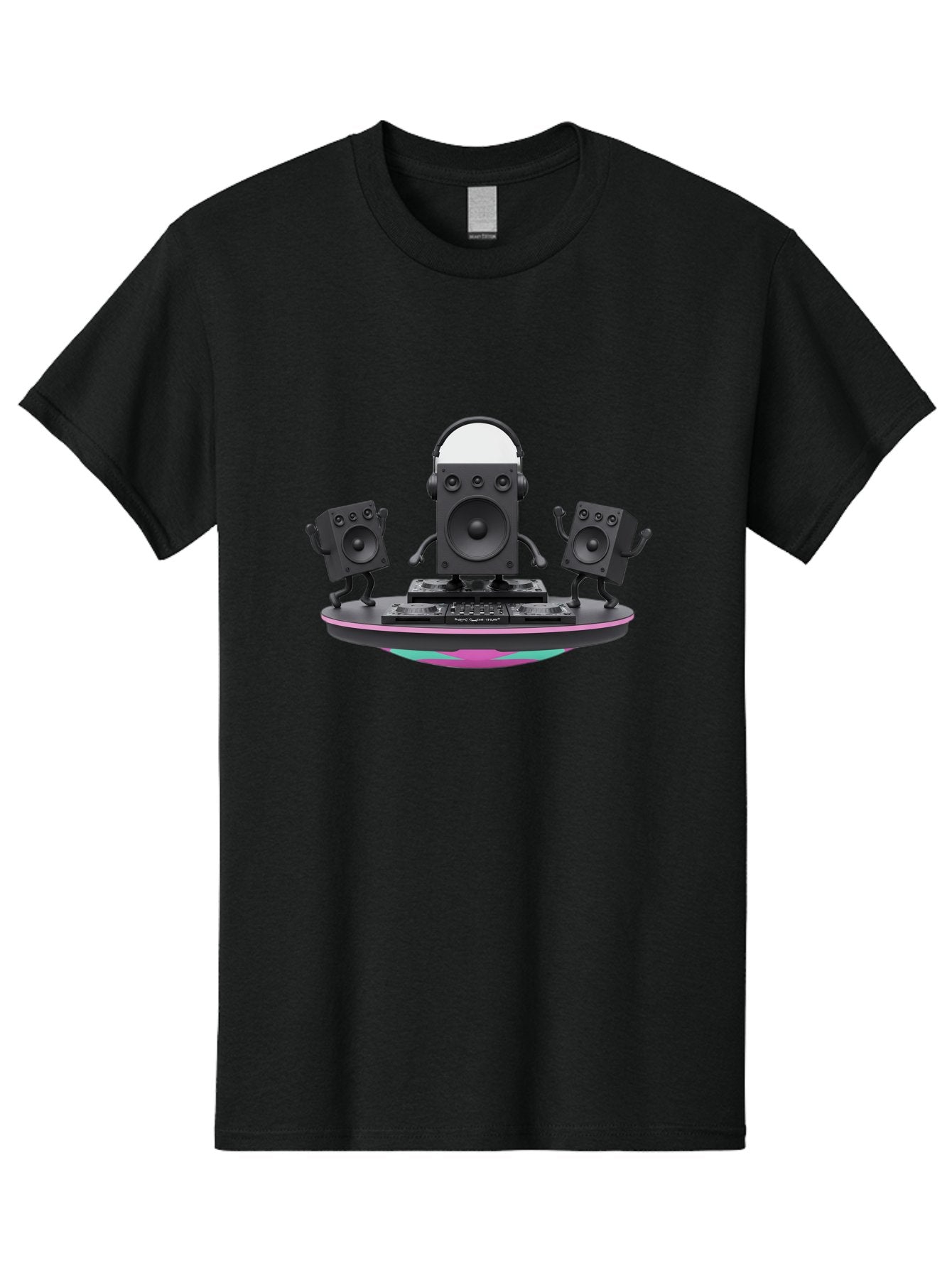 Dj-Speaker-1 Men'S Graphic Tee, 100% Cotton, Comfortable Casual Summer Wear, Machine Washable, Speaker Dj Setup, Dancing Speakers, Music Equipment, Entertainment Tech, Modern Djing, Electronic Dance Music Bad045 11