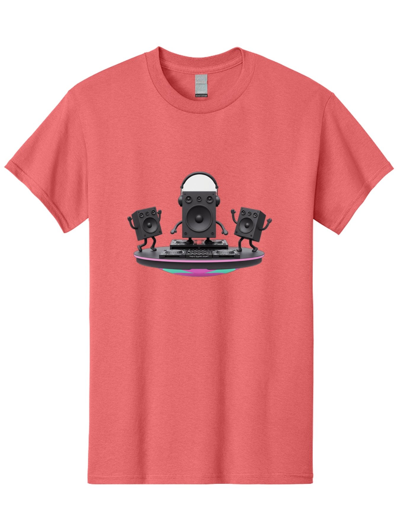 Dj-Speaker-1 Men'S Graphic Tee, 100% Cotton, Comfortable Casual Summer Wear, Machine Washable, Speaker Dj Setup, Dancing Speakers, Music Equipment, Entertainment Tech, Modern Djing, Electronic Dance Music Bad045 14