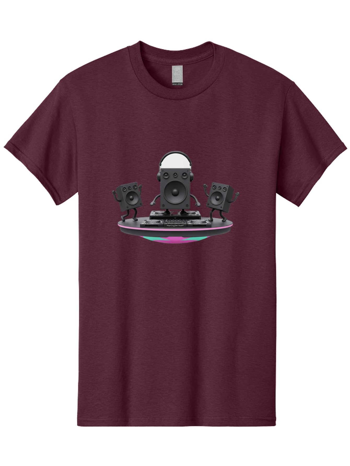 Dj-Speaker-1 Men'S Graphic Tee, 100% Cotton, Comfortable Casual Summer Wear, Machine Washable, Speaker Dj Setup, Dancing Speakers, Music Equipment, Entertainment Tech, Modern Djing, Electronic Dance Music Bad045