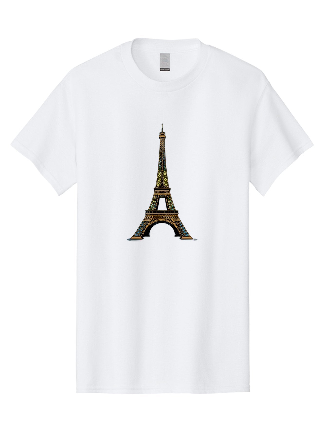 Eiffel-Tower-2 Men'S Graphic Tee, 100% Cotton, Comfortable Casual Summer Wear, Machine Washable, Iconic Landmark, Paris, France, Iron Latticework, Romantic Getaway, Travel Destination, Cityscape, Architectural Marvel, Tourism, Vacation Spot Bad069 4