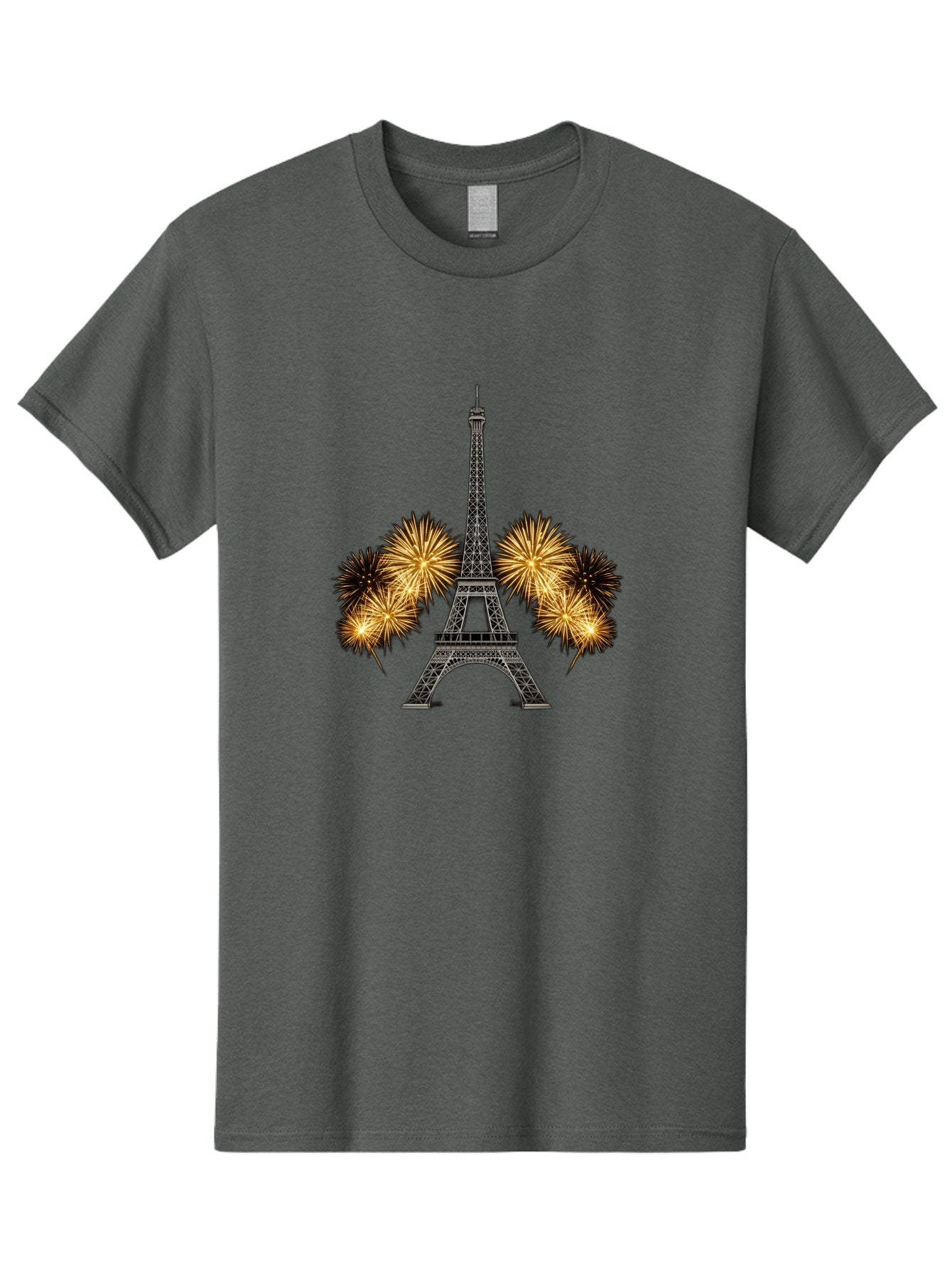 Eiffel-Tower-Fireworks-1 Men'S Graphic Tee, 100% Cotton, Comfortable Casual Summer Wear, Machine Washable, Eiffel Tower, Fireworks Display, Celebration, Festive Atmosphere, Fireworks Exploding, France, Paris, City Landmark, Event Decoration, Bad074 4