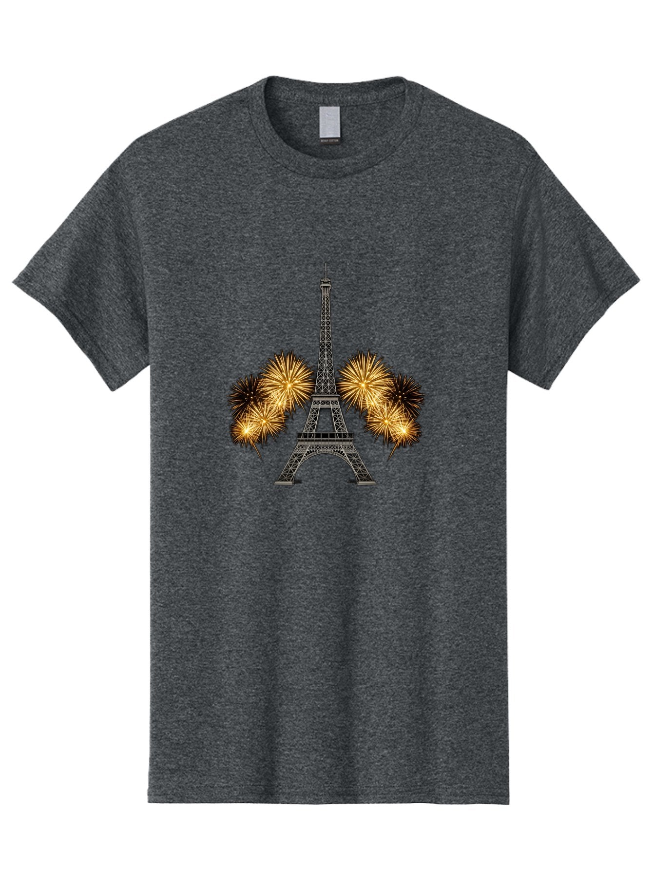 Eiffel-Tower-Fireworks-1 Men'S Graphic Tee, 100% Cotton, Comfortable Casual Summer Wear, Machine Washable, Eiffel Tower, Fireworks Display, Celebration, Festive Atmosphere, Fireworks Exploding, France, Paris, City Landmark, Event Decoration, Bad074 1