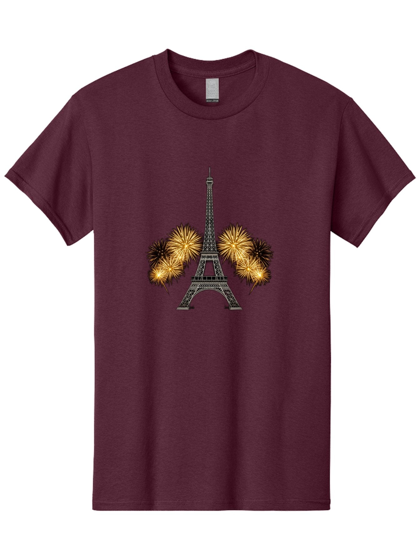 Eiffel-Tower-Fireworks-1 Men'S Graphic Tee, 100% Cotton, Comfortable Casual Summer Wear, Machine Washable, Eiffel Tower, Fireworks Display, Celebration, Festive Atmosphere, Fireworks Exploding, France, Paris, City Landmark, Event Decoration, Bad074 14