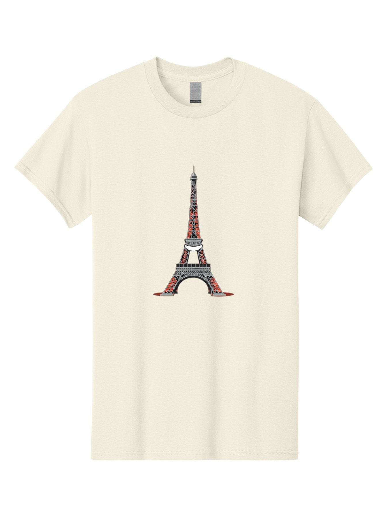 Eiffel-Tower Men'S Graphic Tee, 100% Cotton, Comfortable Casual Summer Wear, Machine Washable, Iconic Landmark, Parisian Architecture, French Culture, Iron Latticework, Red And Black Design, Tourist Attraction, Cityscape, Famous Monument, Bad076 3
