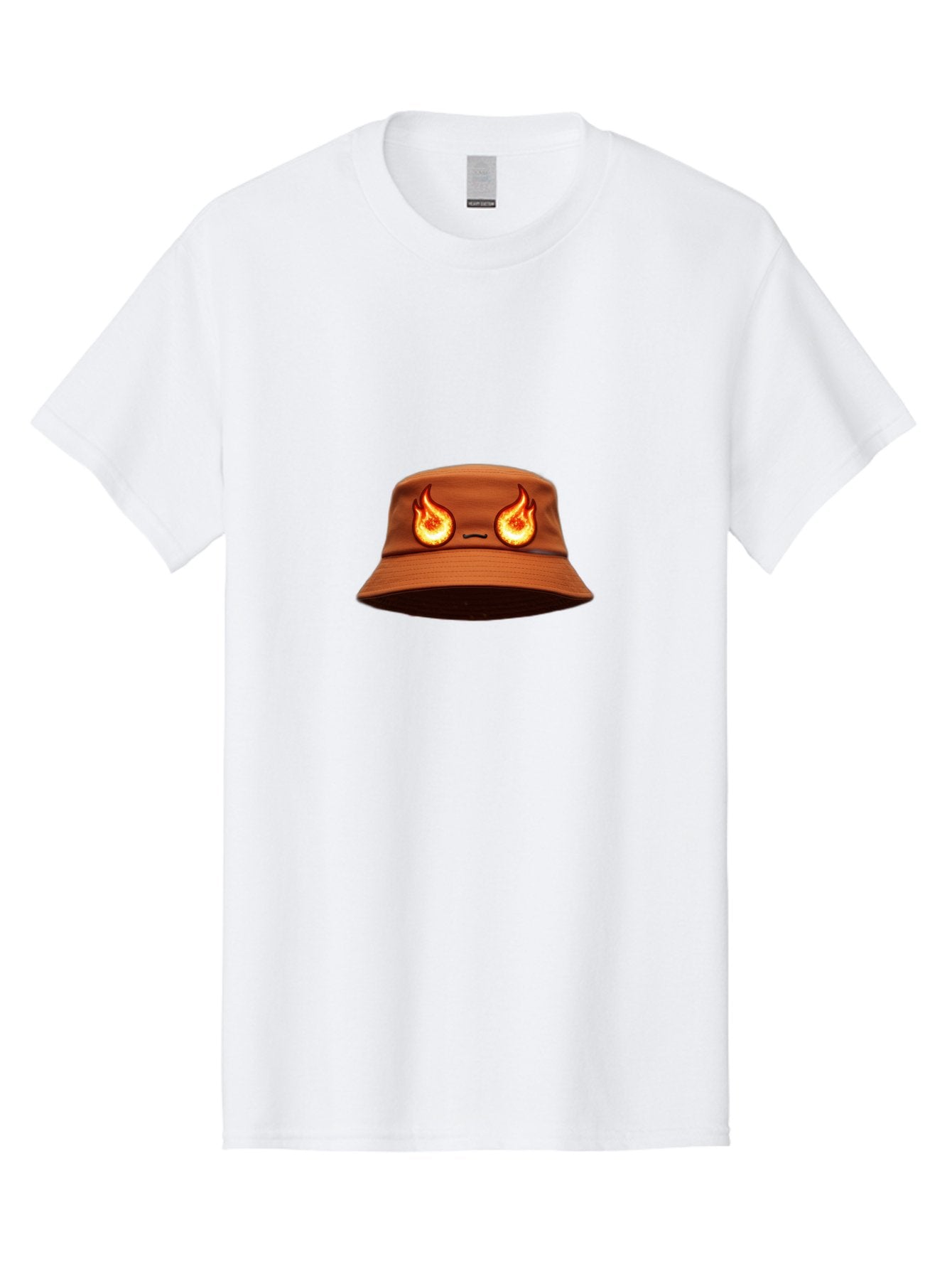 Face-Bucket-Hat Men'S Graphic Tee, 100% Cotton, Comfortable Casual Summer Wear, Machine Washable, Burning Eyes, Fiery Stare, Orange Flames, Yellow Flames, Red Flames, Fashion Hat, Streetwear, Trendy Accessory, Bold Design, Eye-Catching Bad080 12