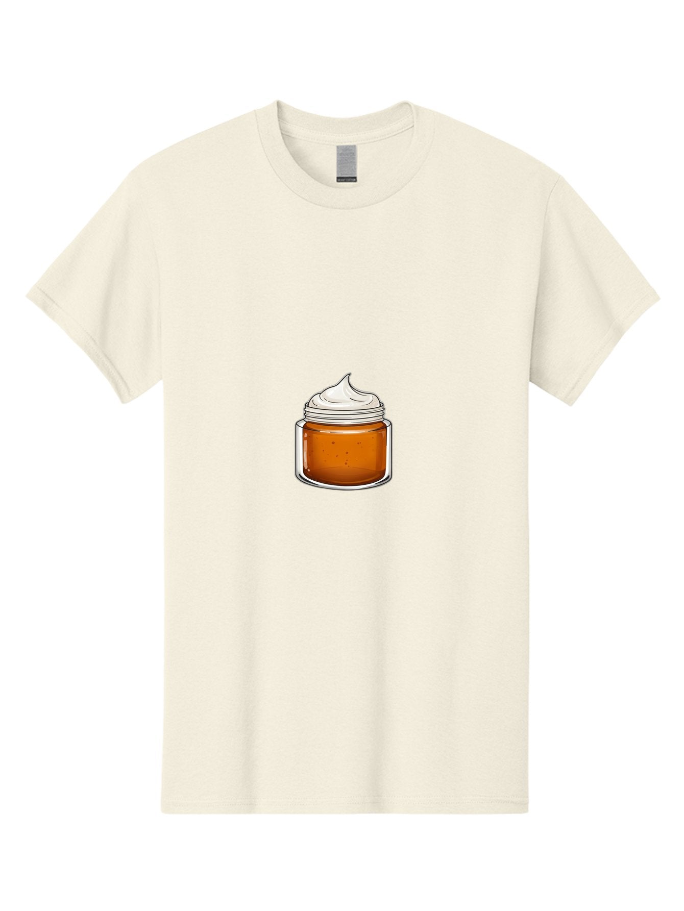 Face-Cream-Jar Men'S Graphic Tee, 100% Cotton, Comfortable Casual Summer Wear, Machine Washable, Face Cream, Skincare Product, Moisturizer Jar, White Cream, Beauty Product, Skincare Routine, Anti-Aging Cream, Nourishing Moisturizer, Glass Jar Bad081 12