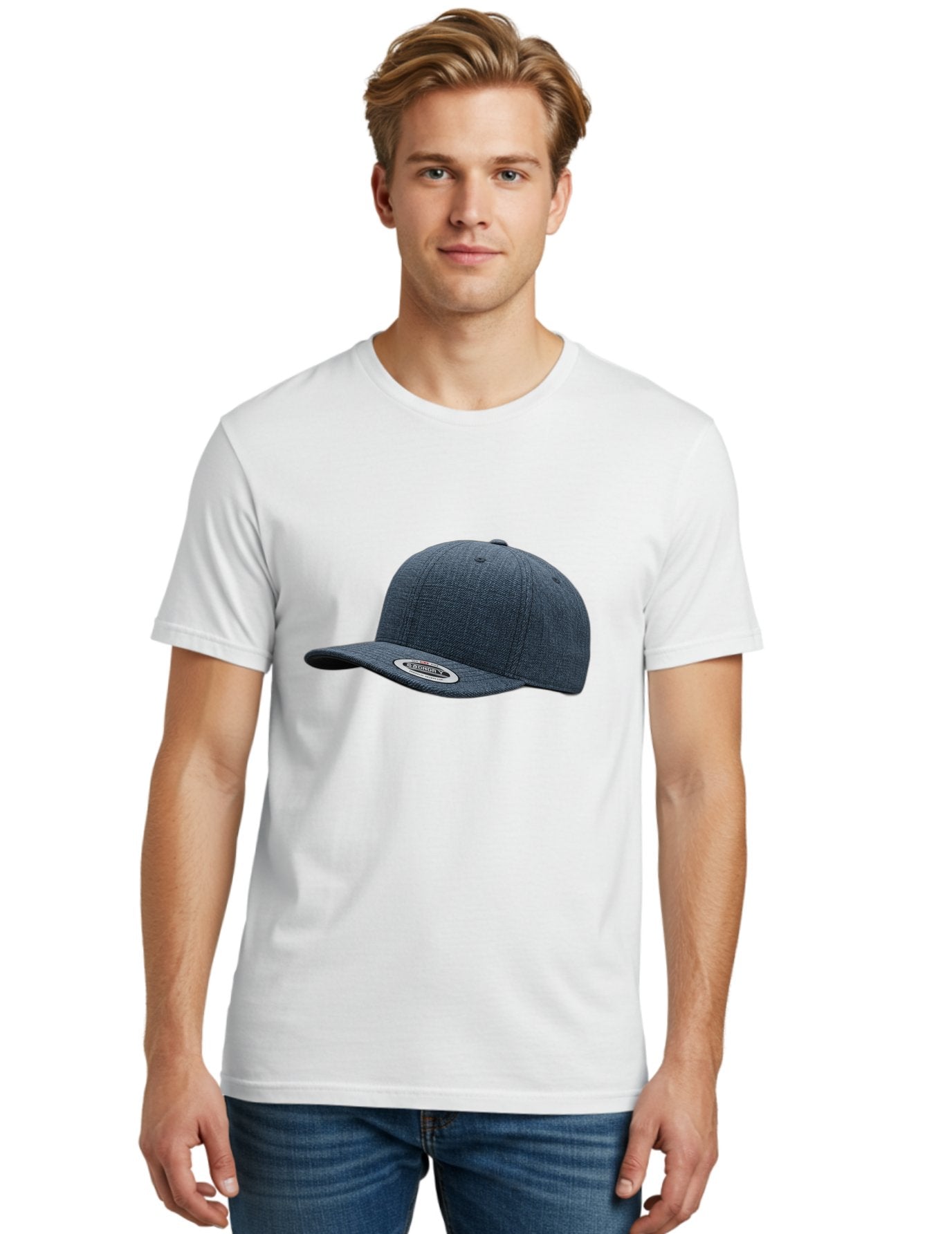 Flexfit-Cap Men'S Graphic Tee, 100% Cotton, Comfortable Casual Summer Wear, Machine Washable, Flexfit Baseball Cap, Dark Blue Cap, Snapback Hat, Flexfit Logo, Stylish Headwear, Casual Fashion, Sports Cap, Flexfit Branding, Hat With Logo Bad102 21