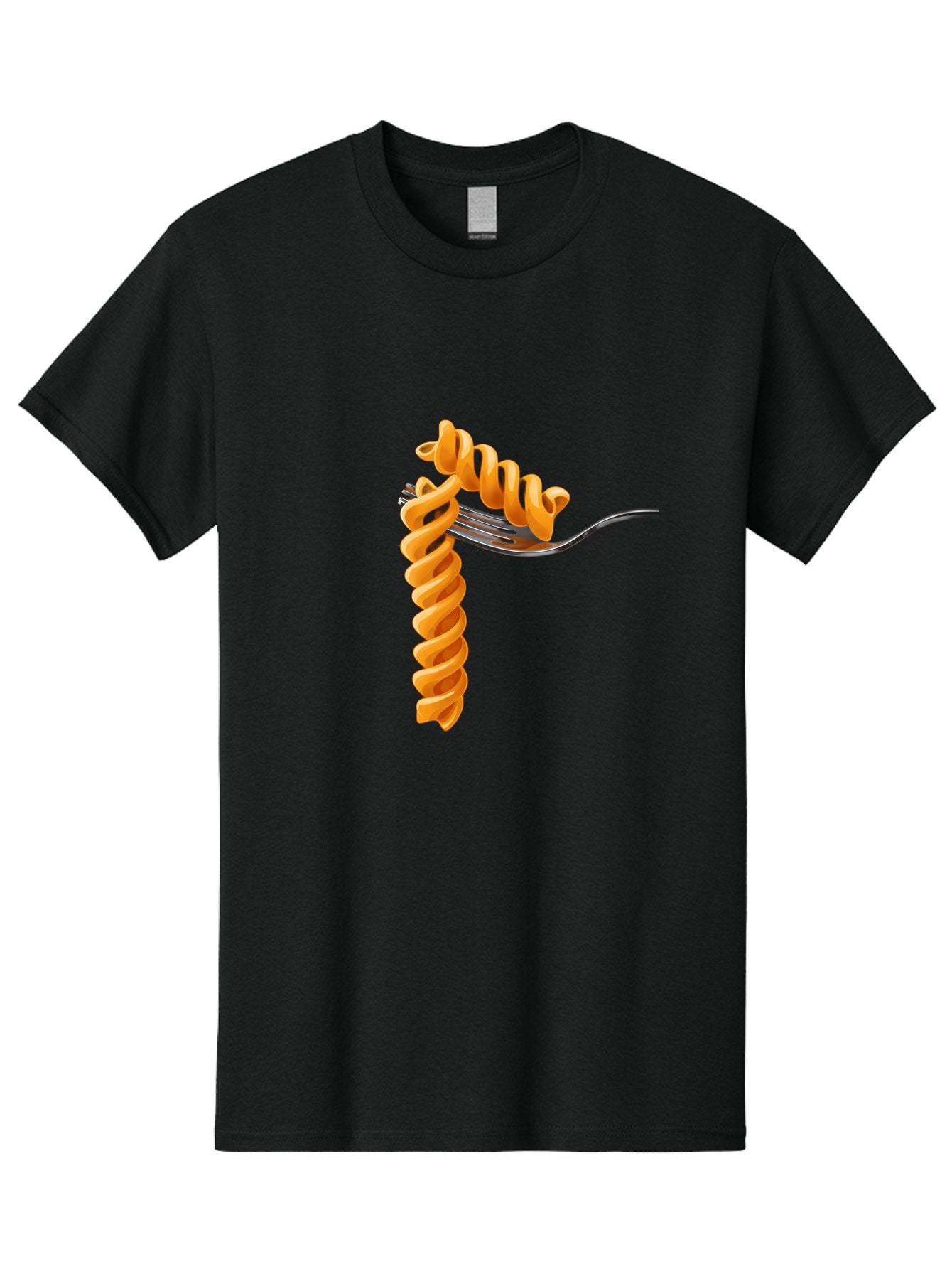 Fusilli-On-Fork Men'S Graphic Tee, 100% Cotton, Comfortable Casual Summer Wear, Machine Washable, Fusilli Pasta, Spiral Pasta, Fork, Italian Cuisine, Delicious Meal, Tasty Food, Pasta Dish, Culinary Delight Bad113 10