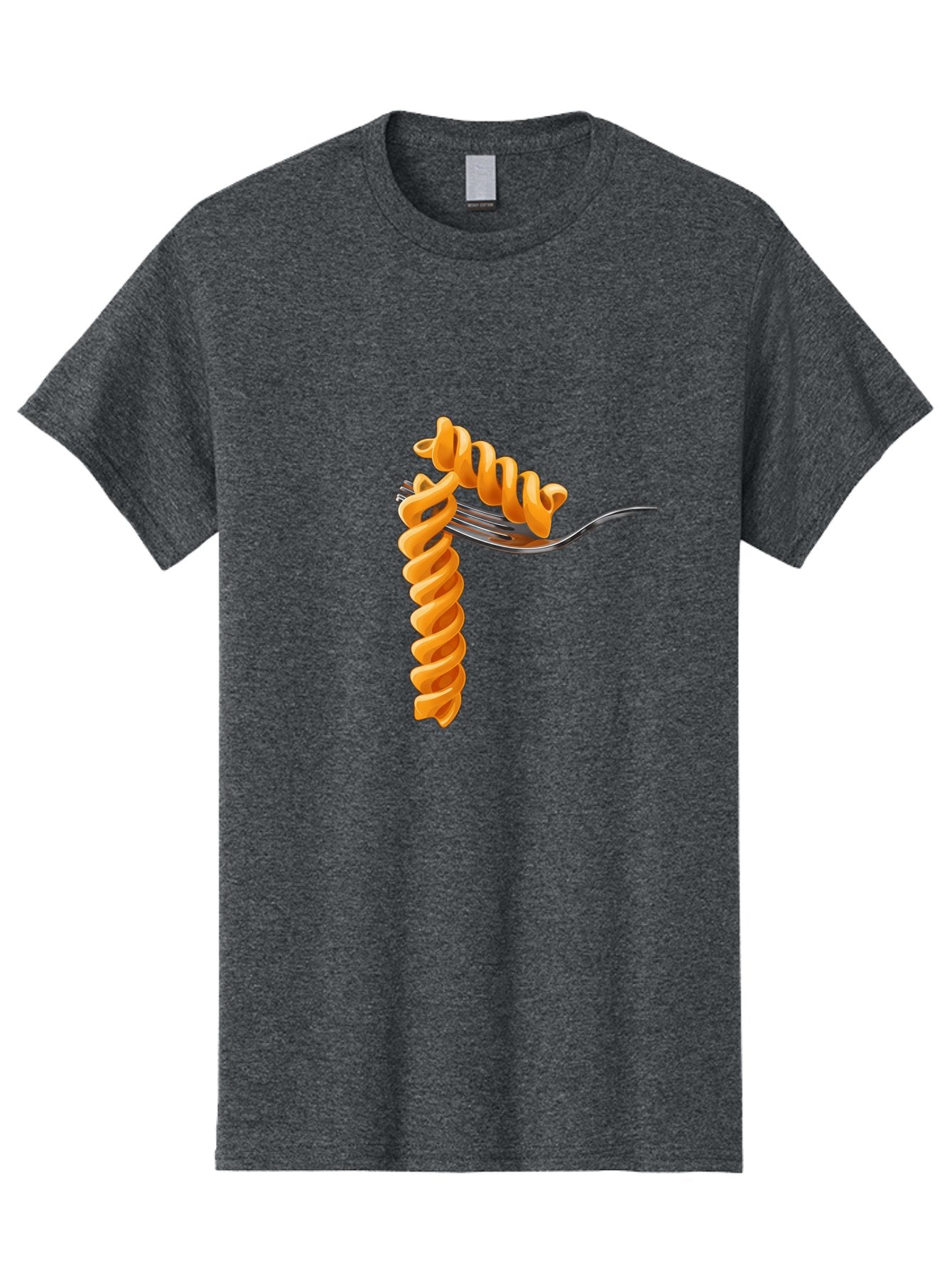 Fusilli-On-Fork Men'S Graphic Tee, 100% Cotton, Comfortable Casual Summer Wear, Machine Washable, Fusilli Pasta, Spiral Pasta, Fork, Italian Cuisine, Delicious Meal, Tasty Food, Pasta Dish, Culinary Delight Bad113 9