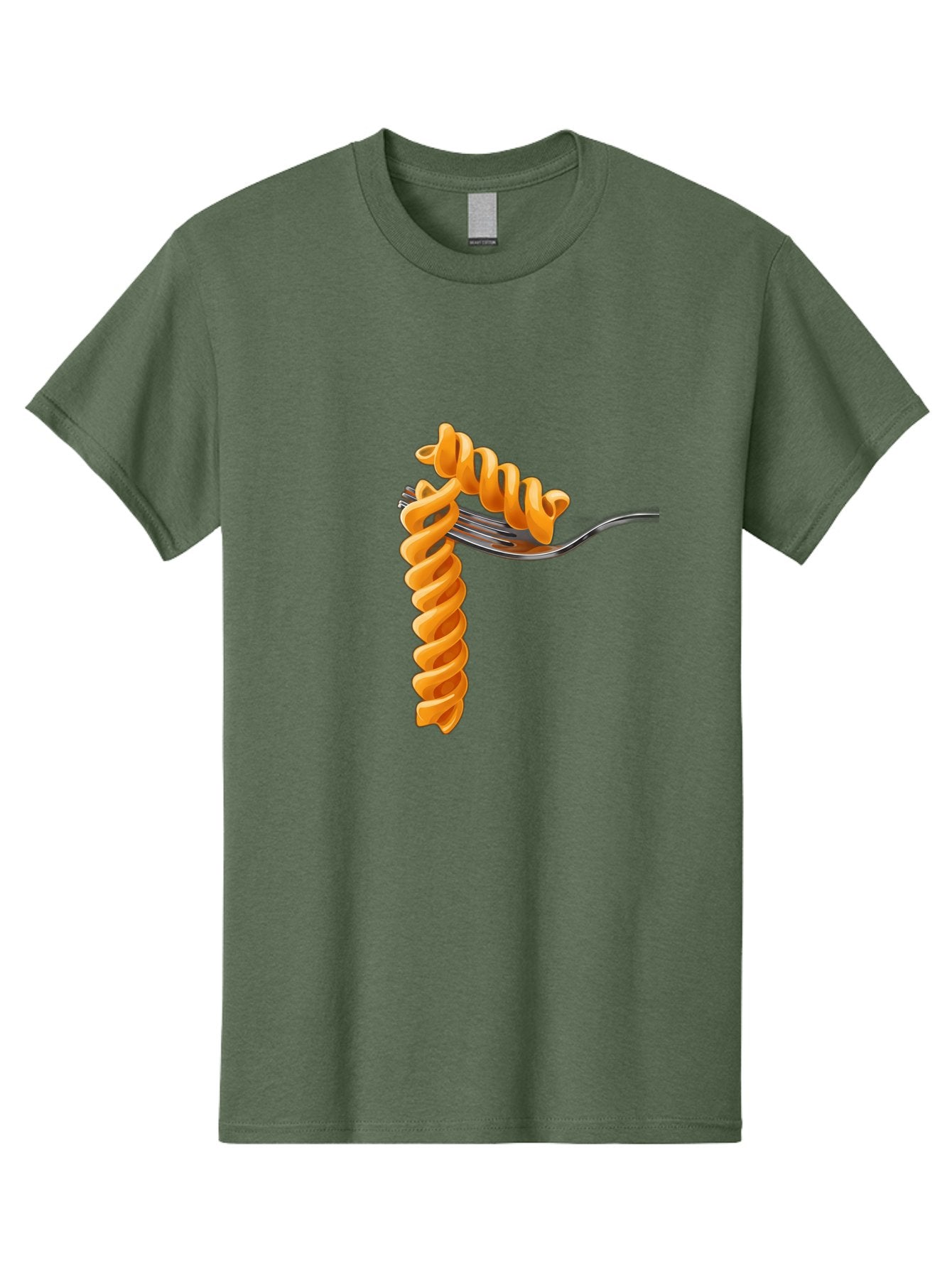 Fusilli-On-Fork Men'S Graphic Tee, 100% Cotton, Comfortable Casual Summer Wear, Machine Washable, Fusilli Pasta, Spiral Pasta, Fork, Italian Cuisine, Delicious Meal, Tasty Food, Pasta Dish, Culinary Delight Bad113 12