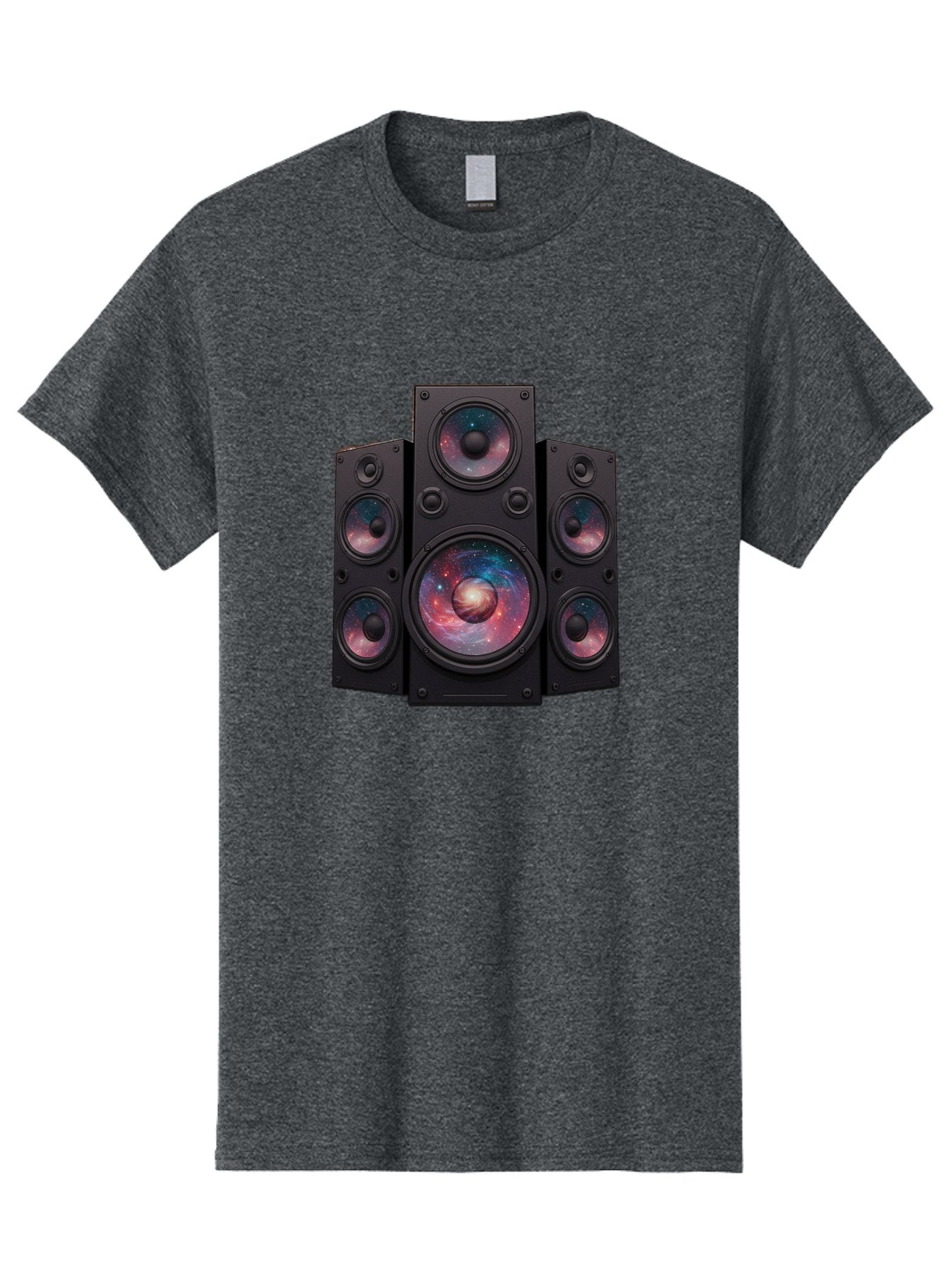 Galaxy-Speakers Men'S Graphic Tee, 100% Cotton, Comfortable Casual Summer Wear, Machine Washable, Home Theater System, Surround Sound Speakers, Galaxy Design, Space-Themed Decor, Audio Equipment, Immersive Sound Experience, Bad114 6