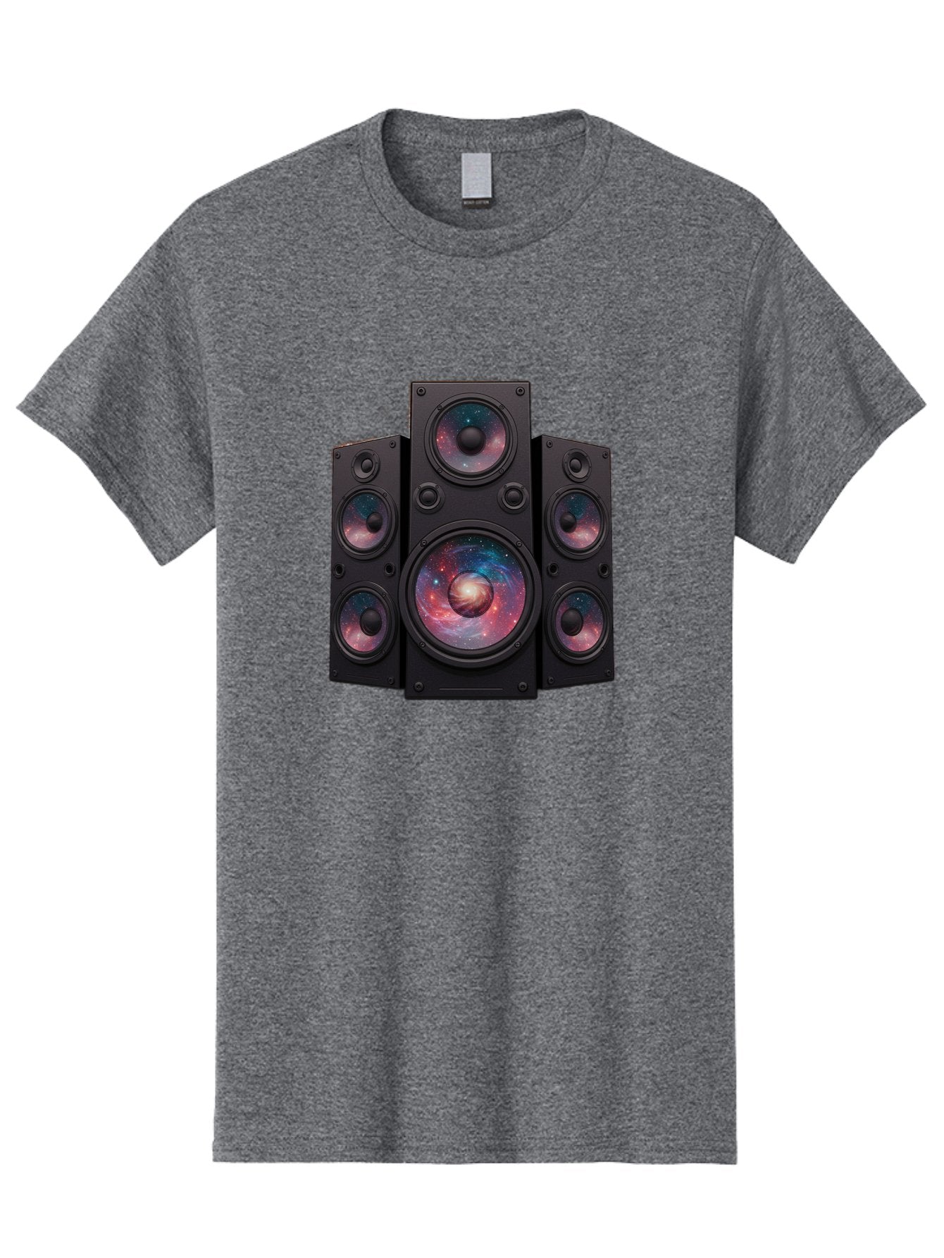Galaxy-Speakers Men'S Graphic Tee, 100% Cotton, Comfortable Casual Summer Wear, Machine Washable, Home Theater System, Surround Sound Speakers, Galaxy Design, Space-Themed Decor, Audio Equipment, Immersive Sound Experience, Bad114 13