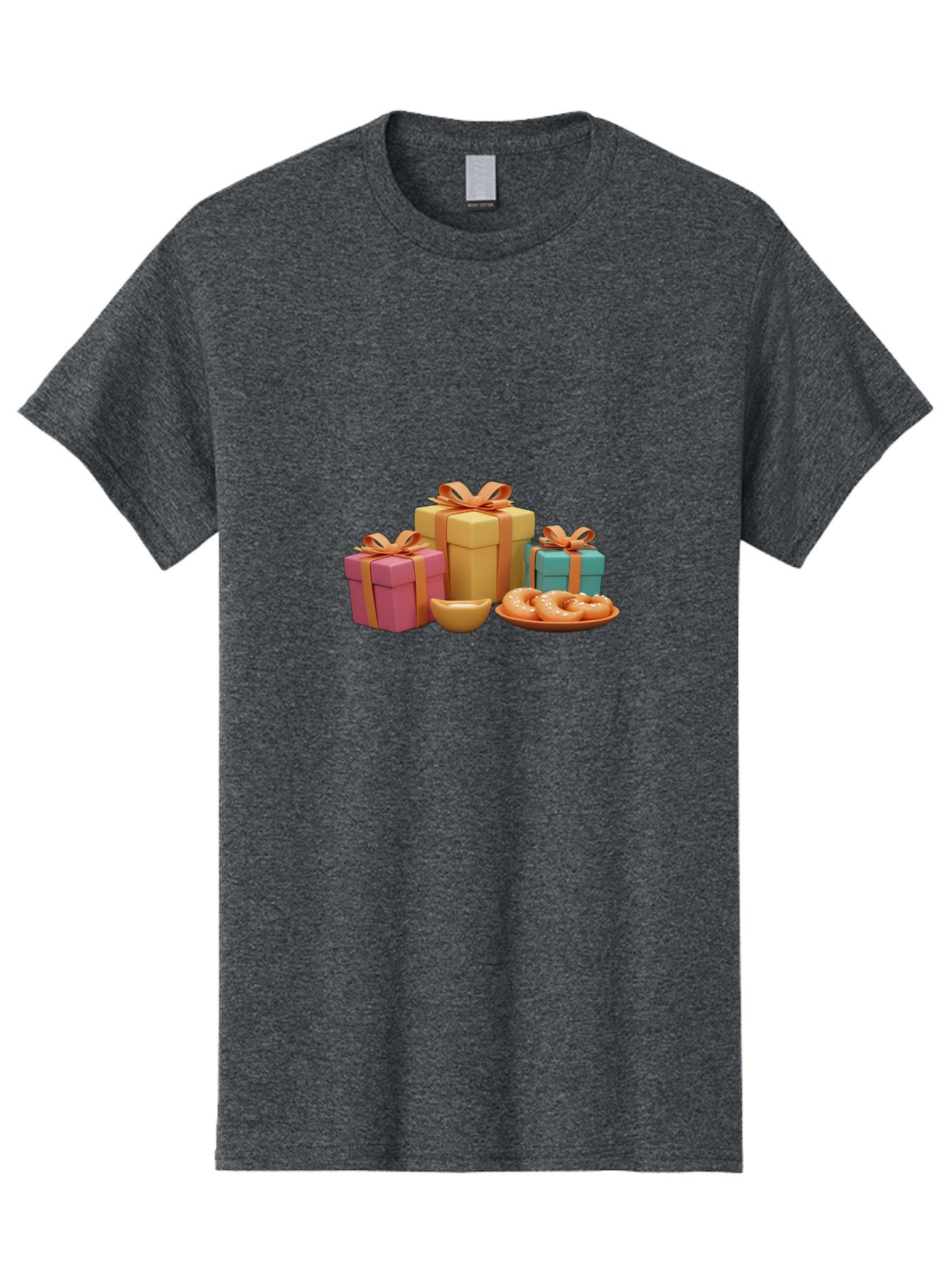 Gifts-And-Donuts Men'S Graphic Tee, 100% Cotton, Comfortable Casual Summer Wear, Machine Washable, Colorful Gift Boxes, Donut Treats, Sweet Delights, Tasty Desserts, Celebratory Gifts, Gift Wrapping, Donut Plate, Glazed Donuts, Sweet Tooth, Bad147 4