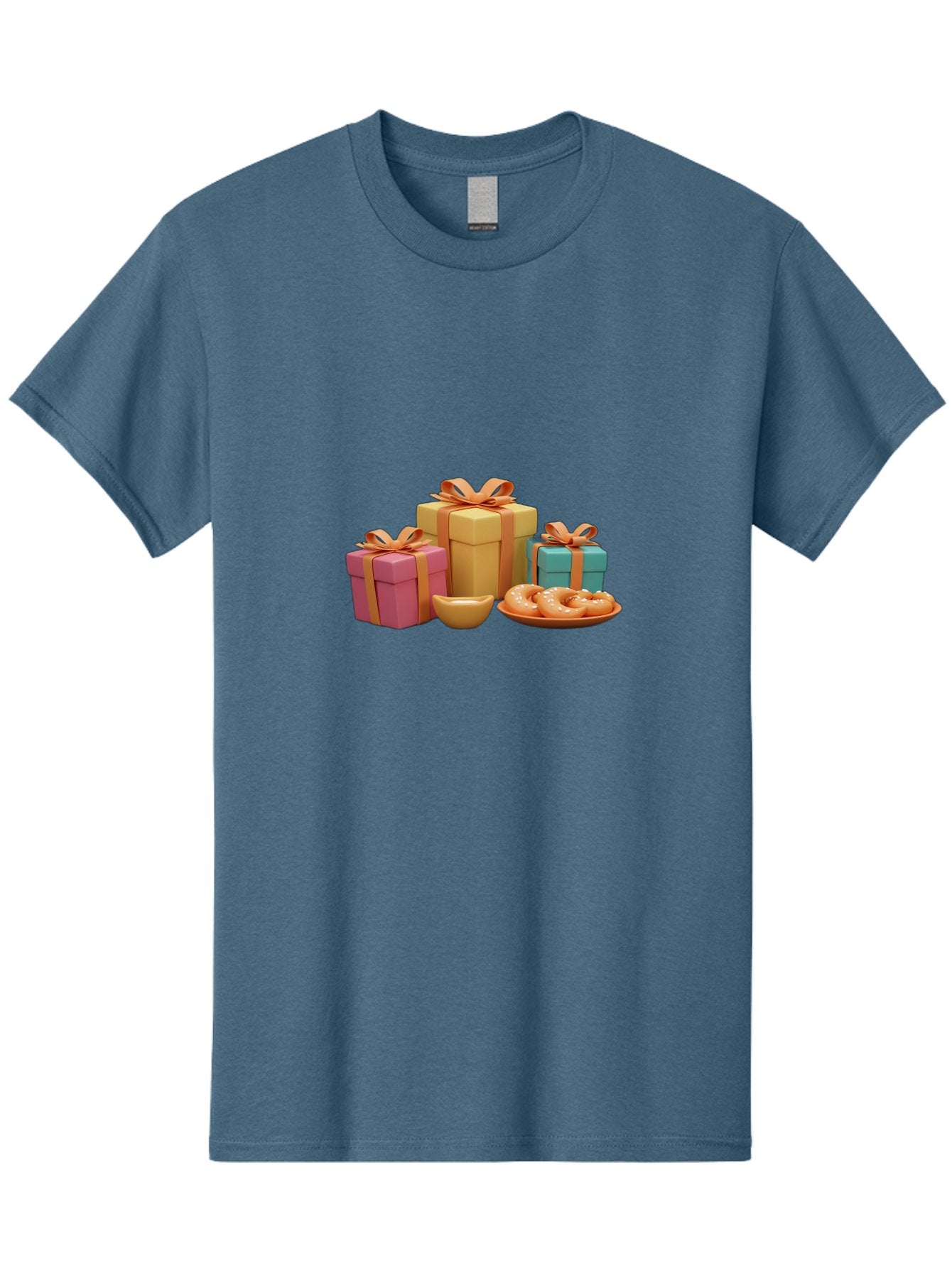 Gifts-And-Donuts Men'S Graphic Tee, 100% Cotton, Comfortable Casual Summer Wear, Machine Washable, Colorful Gift Boxes, Donut Treats, Sweet Delights, Tasty Desserts, Celebratory Gifts, Gift Wrapping, Donut Plate, Glazed Donuts, Sweet Tooth, Bad147 3