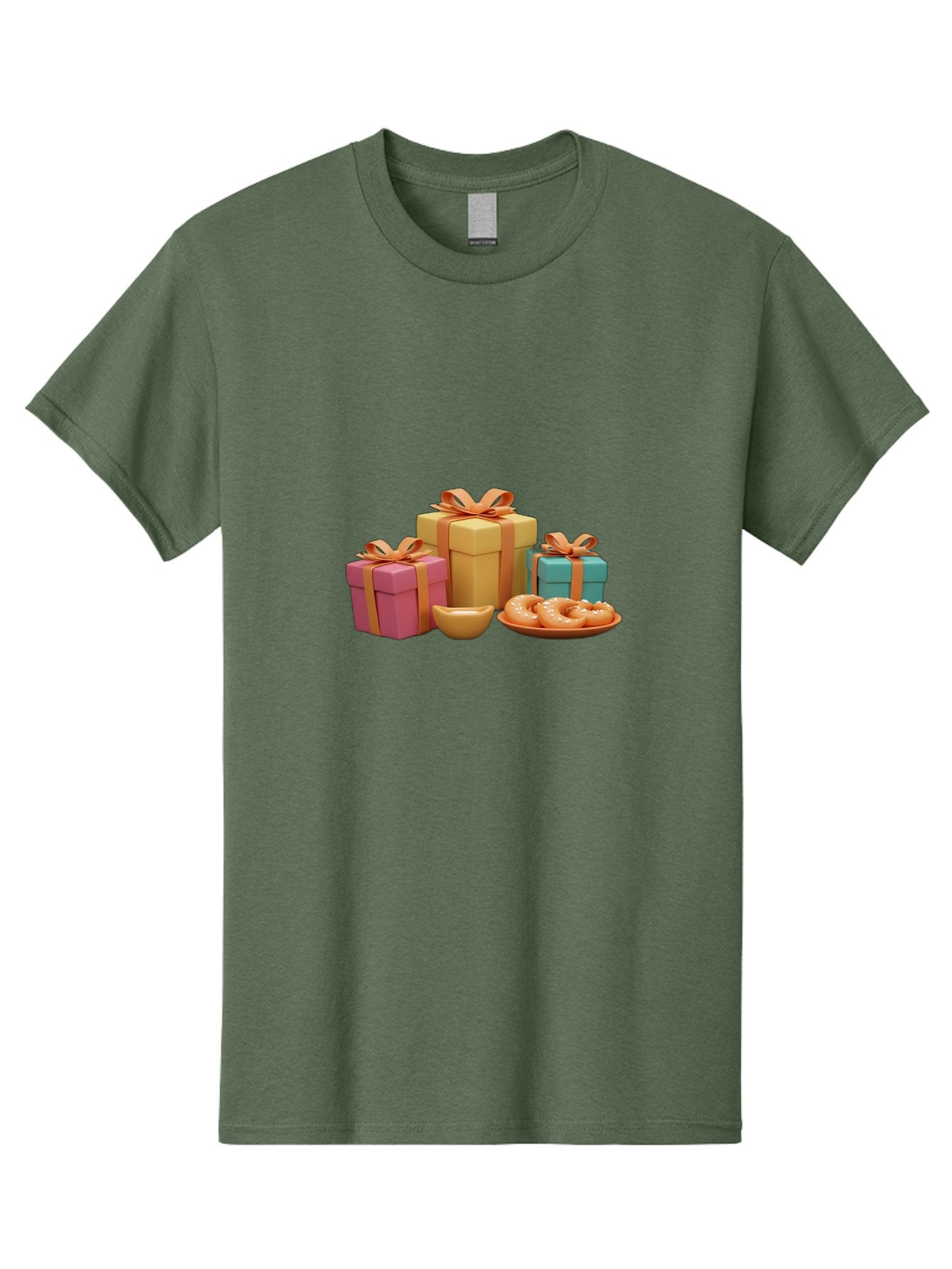 Gifts-And-Donuts Men'S Graphic Tee, 100% Cotton, Comfortable Casual Summer Wear, Machine Washable, Colorful Gift Boxes, Donut Treats, Sweet Delights, Tasty Desserts, Celebratory Gifts, Gift Wrapping, Donut Plate, Glazed Donuts, Sweet Tooth, Bad147 9