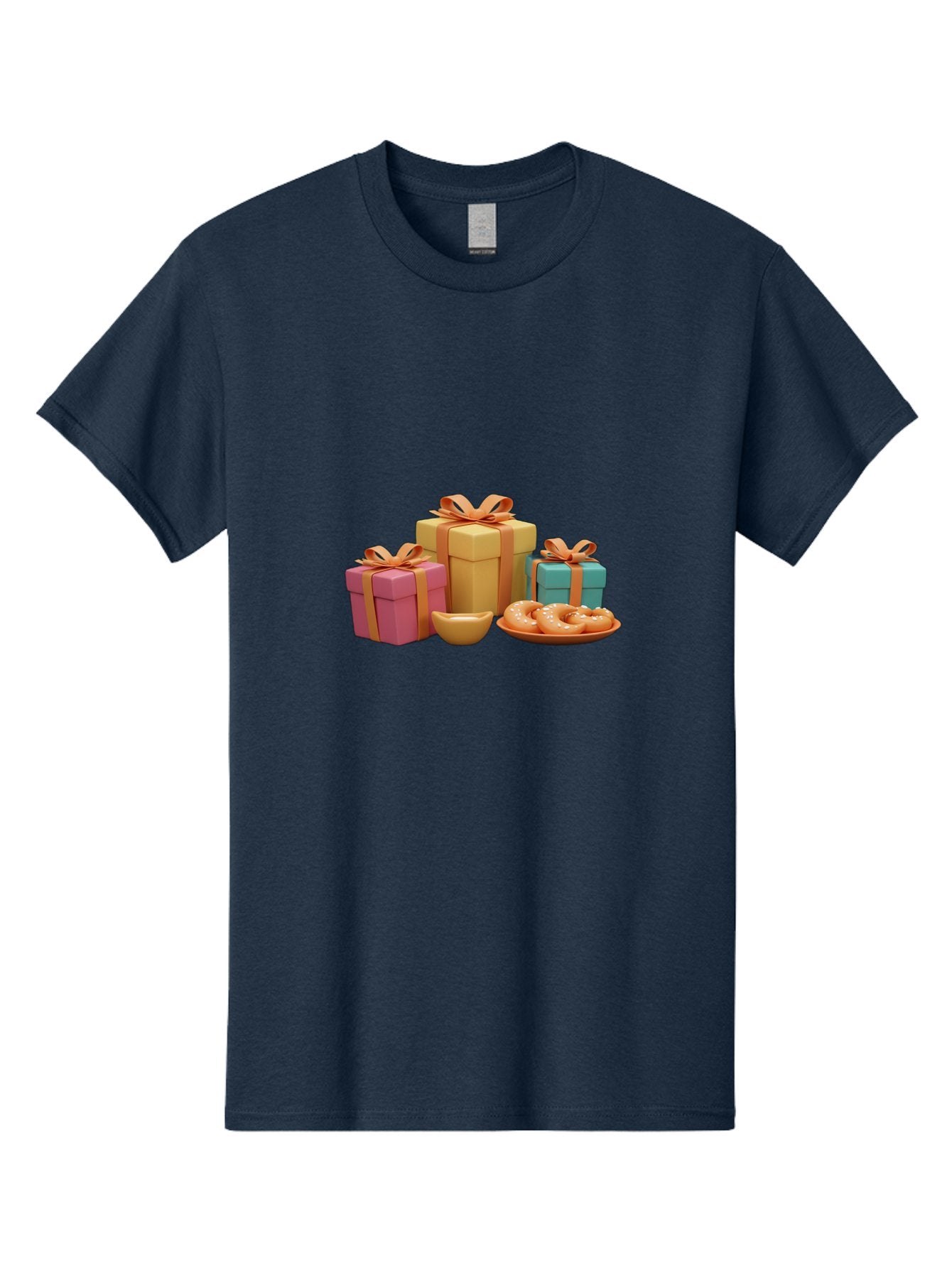 Gifts-And-Donuts Men'S Graphic Tee, 100% Cotton, Comfortable Casual Summer Wear, Machine Washable, Colorful Gift Boxes, Donut Treats, Sweet Delights, Tasty Desserts, Celebratory Gifts, Gift Wrapping, Donut Plate, Glazed Donuts, Sweet Tooth, Bad147 6