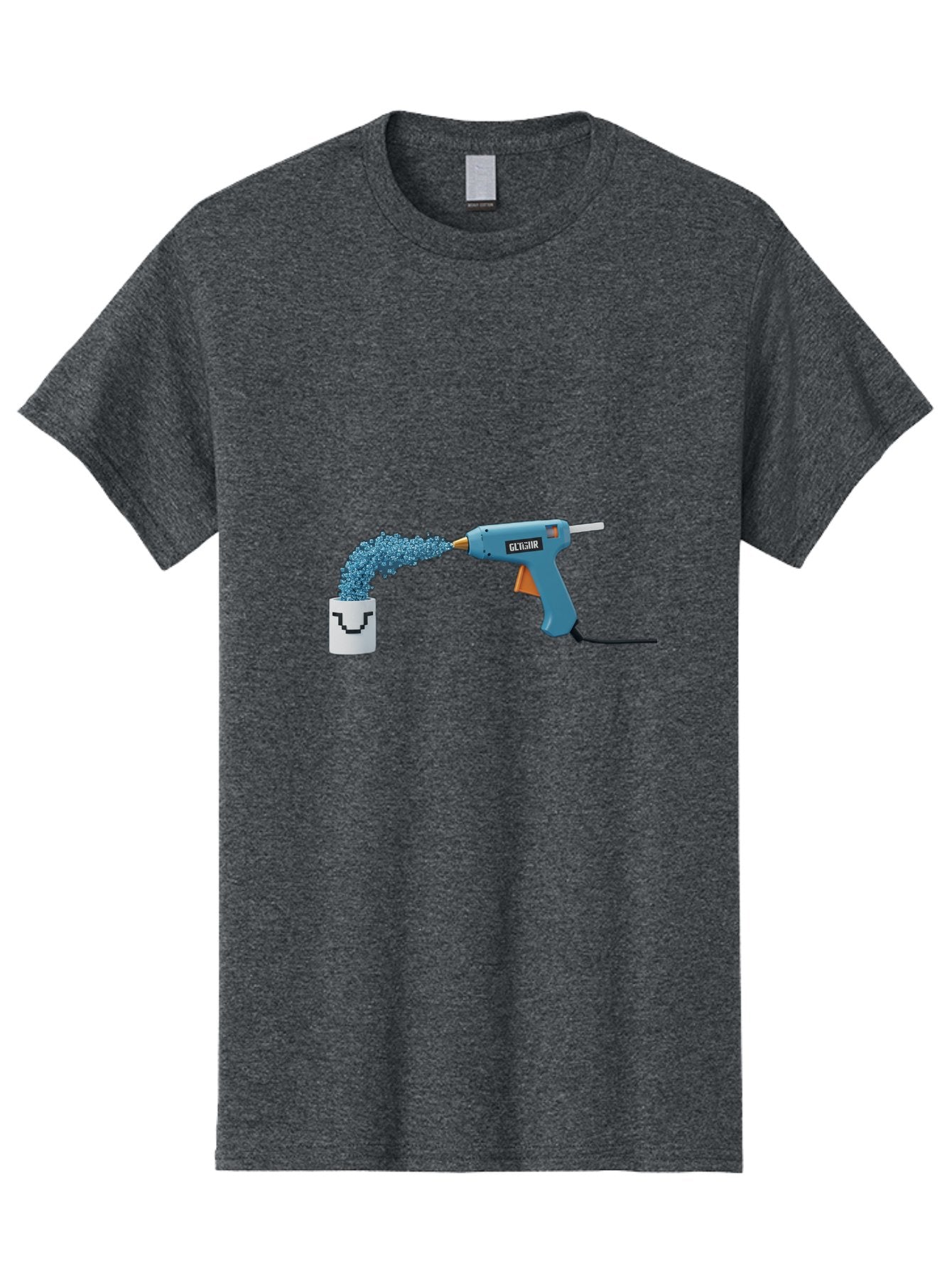 Glu4Hr-Glue-Gun Men'S Graphic Tee, 100% Cotton, Comfortable Casual Summer Wear, Machine Washable, Hot Glue Gun, Gluing, Craft Supply, Crafting, Diy Project, Arts And Crafts, Adhesive, Creative Activity, Manual Dexterity Bad153 14