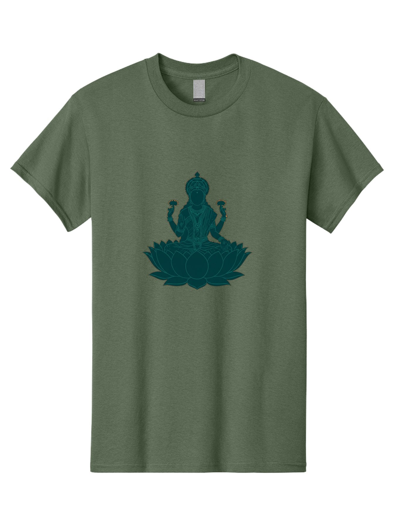 Goddess-Lakshmi Men'S Graphic Tee, 100% Cotton, Comfortable Casual Summer Wear, Machine Washable, Goddess Lakshmi, Lotus Flower, Spiritual Symbolism, Hindu Mythology, Sacred Geometry, Peaceful Pose, Sacred Lotus, Divine Energy, Prosperity, Bad154 14