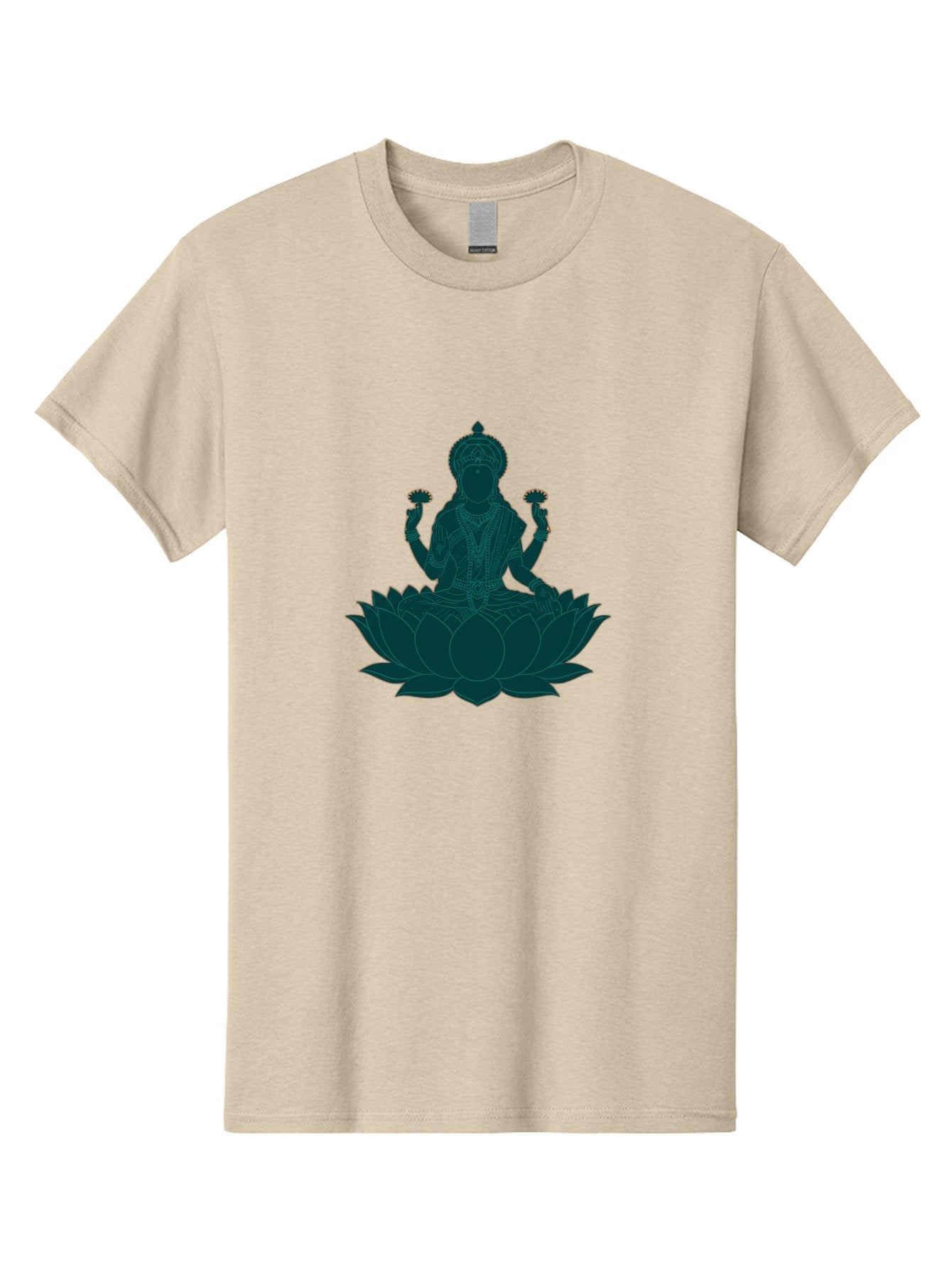 Goddess-Lakshmi Men'S Graphic Tee, 100% Cotton, Comfortable Casual Summer Wear, Machine Washable, Goddess Lakshmi, Lotus Flower, Spiritual Symbolism, Hindu Mythology, Sacred Geometry, Peaceful Pose, Sacred Lotus, Divine Energy, Prosperity, Bad154 8