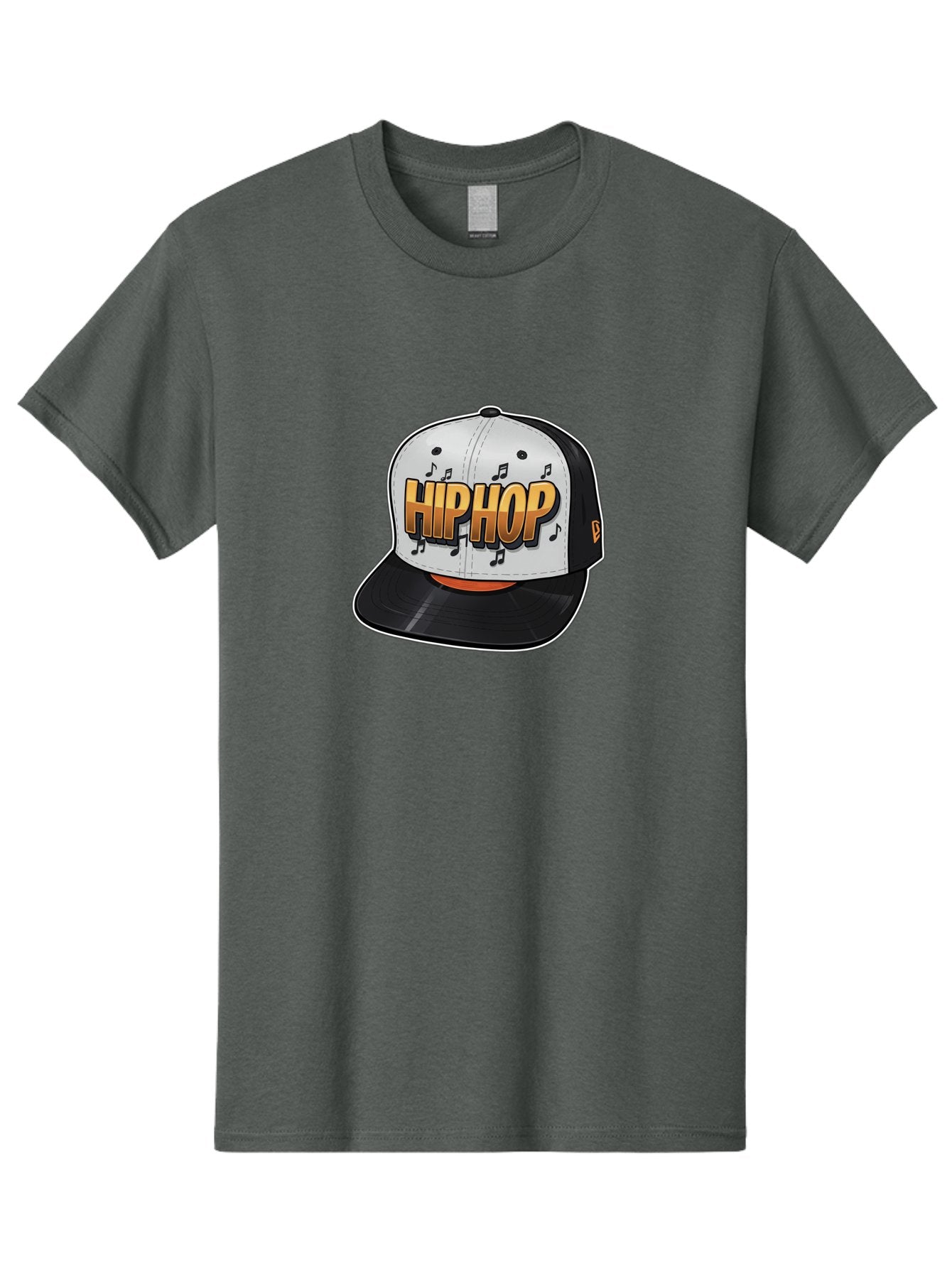 Hip-Hop Men'S Graphic Tee, 100% Cotton, Comfortable Casual Summer Wear, Machine Washable, Hip Hop Hat, Snapback Cap, Streetwear Fashion, Musical Notes, Bold Graphics, Urban Style, Trendy Accessories, Rap Culture, Stylish Headwear, Bad197 12
