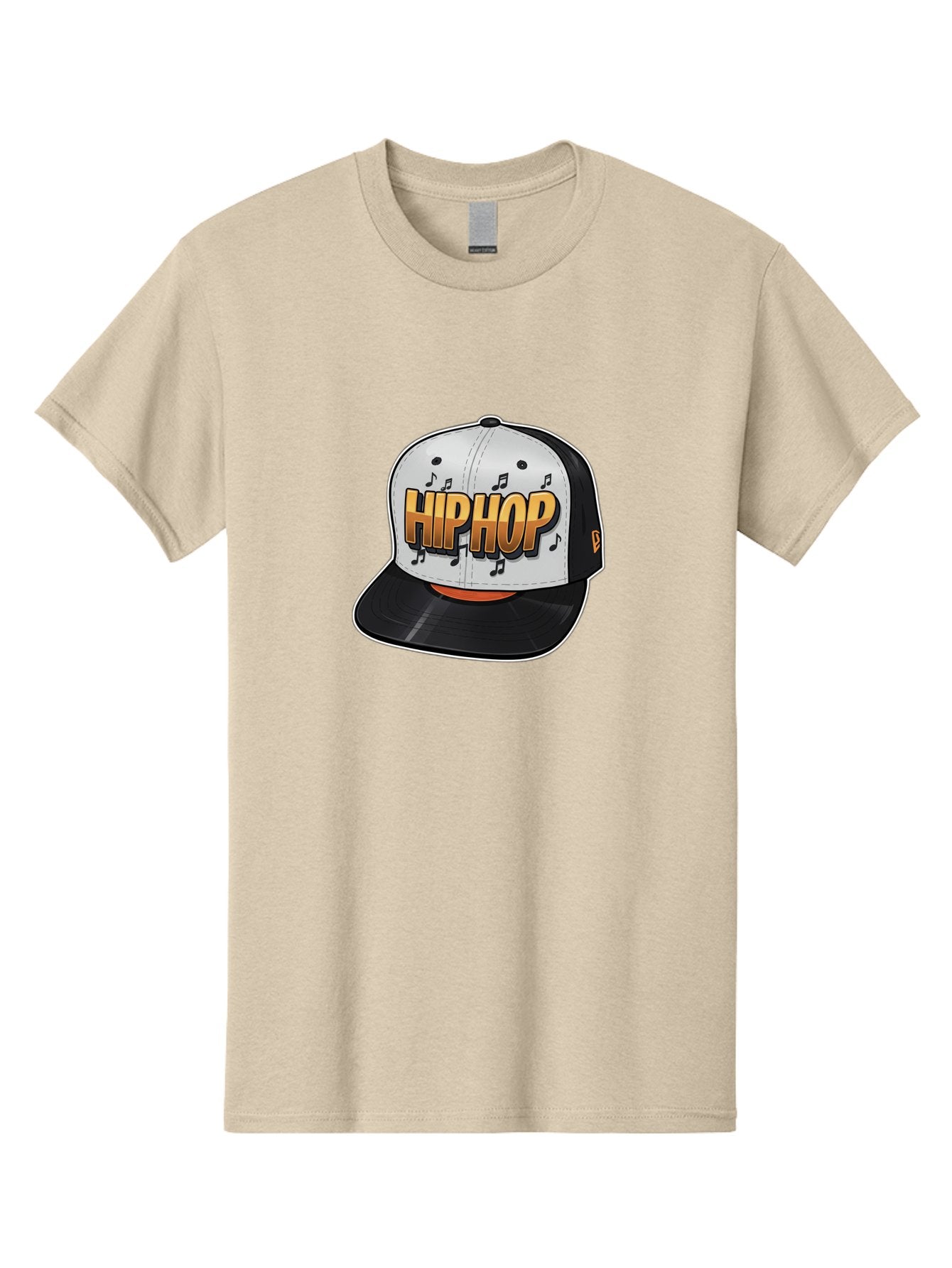 Hip-Hop Men'S Graphic Tee, 100% Cotton, Comfortable Casual Summer Wear, Machine Washable, Hip Hop Hat, Snapback Cap, Streetwear Fashion, Musical Notes, Bold Graphics, Urban Style, Trendy Accessories, Rap Culture, Stylish Headwear, Bad197 6