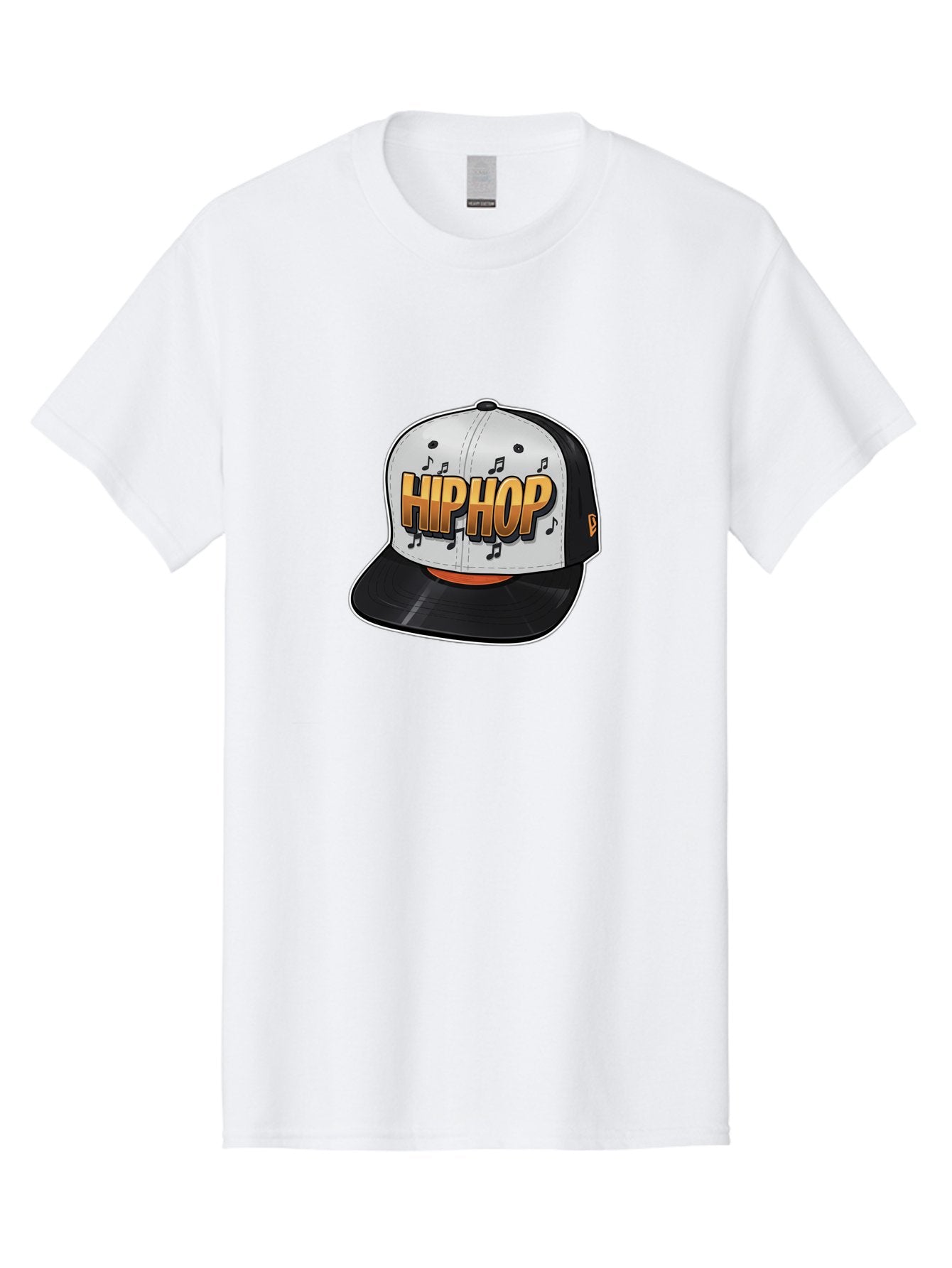 Hip-Hop Men'S Graphic Tee, 100% Cotton, Comfortable Casual Summer Wear, Machine Washable, Hip Hop Hat, Snapback Cap, Streetwear Fashion, Musical Notes, Bold Graphics, Urban Style, Trendy Accessories, Rap Culture, Stylish Headwear, Bad197 10
