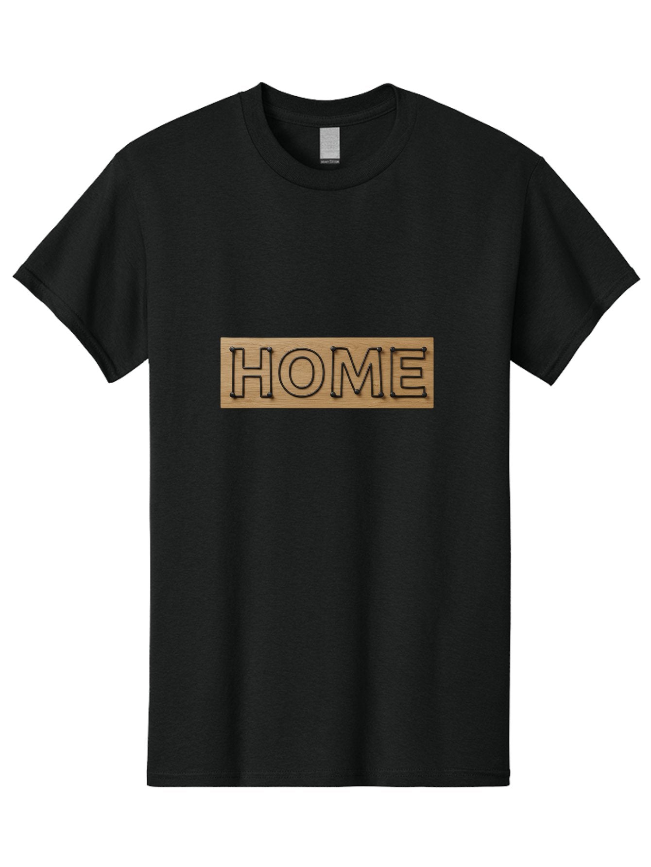 Home Men'S Graphic Tee, 100% Cotton, Comfortable Casual Summer Wear, Machine Washable, Wooden Sign, Home Sign, Marquee Letters, Rustic Decor, Home Decor, Wooden Marquee, Vintage Style, Home Sweet Home Bad199 4