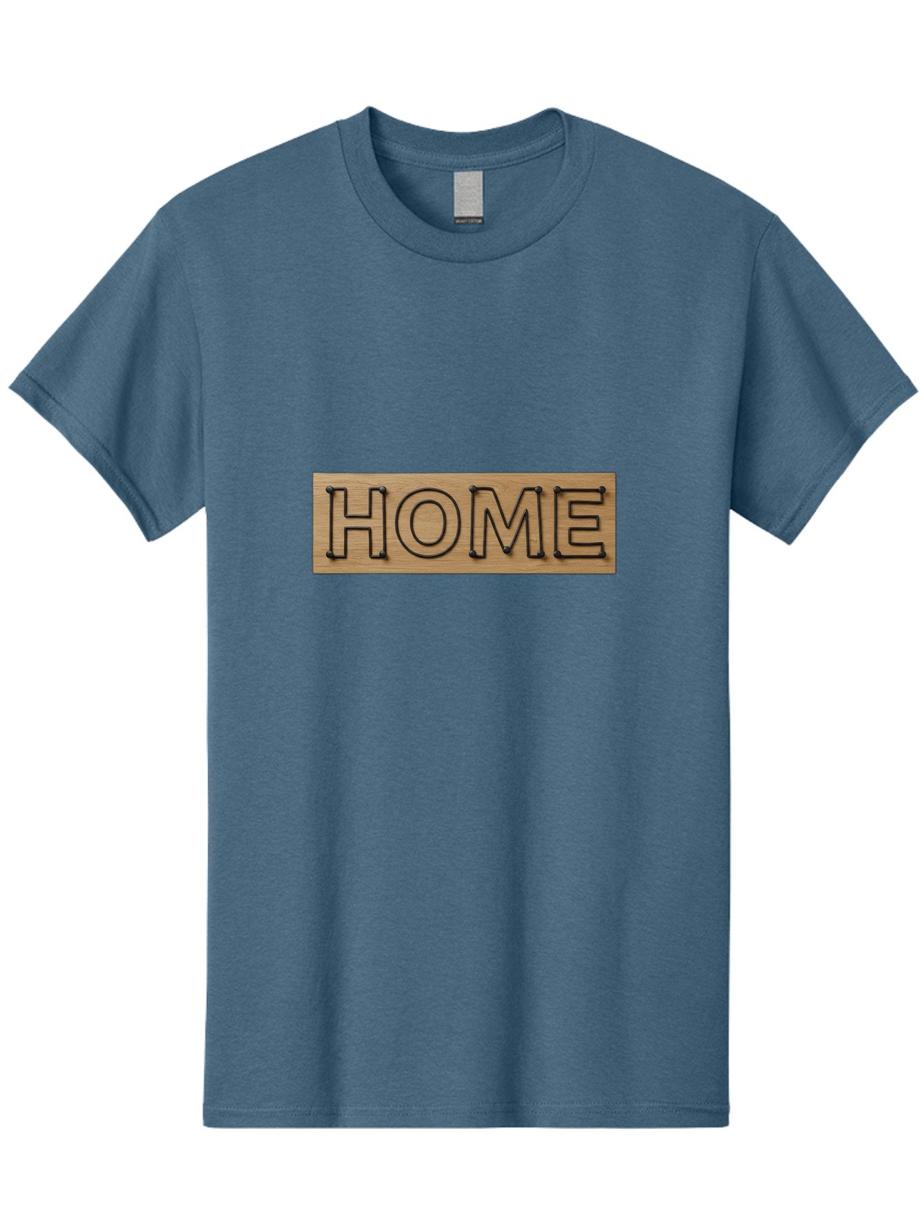 Home Men'S Graphic Tee, 100% Cotton, Comfortable Casual Summer Wear, Machine Washable, Wooden Sign, Home Sign, Marquee Letters, Rustic Decor, Home Decor, Wooden Marquee, Vintage Style, Home Sweet Home Bad199 7