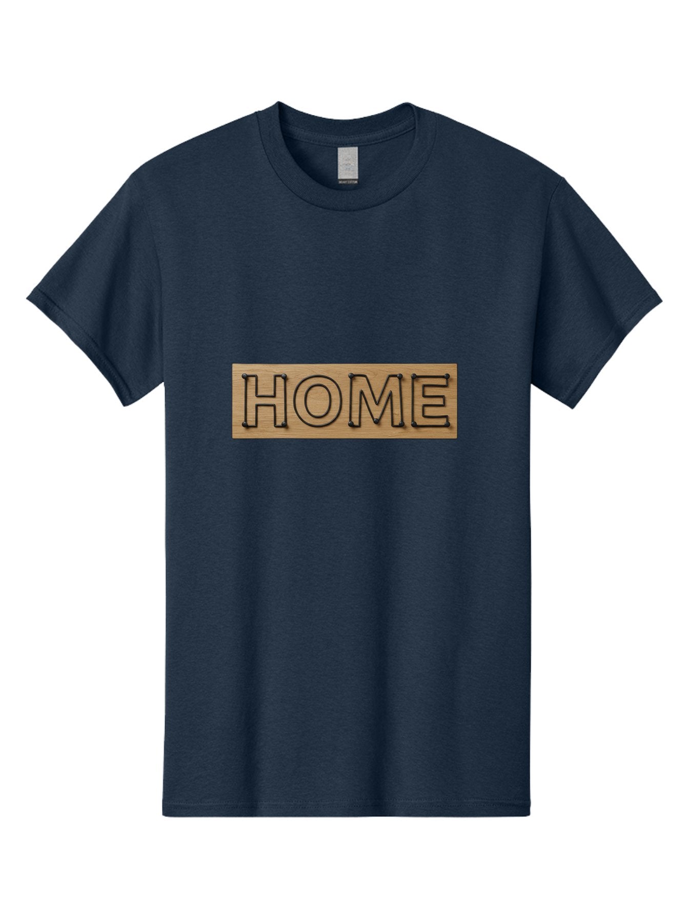 Home Men'S Graphic Tee, 100% Cotton, Comfortable Casual Summer Wear, Machine Washable, Wooden Sign, Home Sign, Marquee Letters, Rustic Decor, Home Decor, Wooden Marquee, Vintage Style, Home Sweet Home Bad199 5