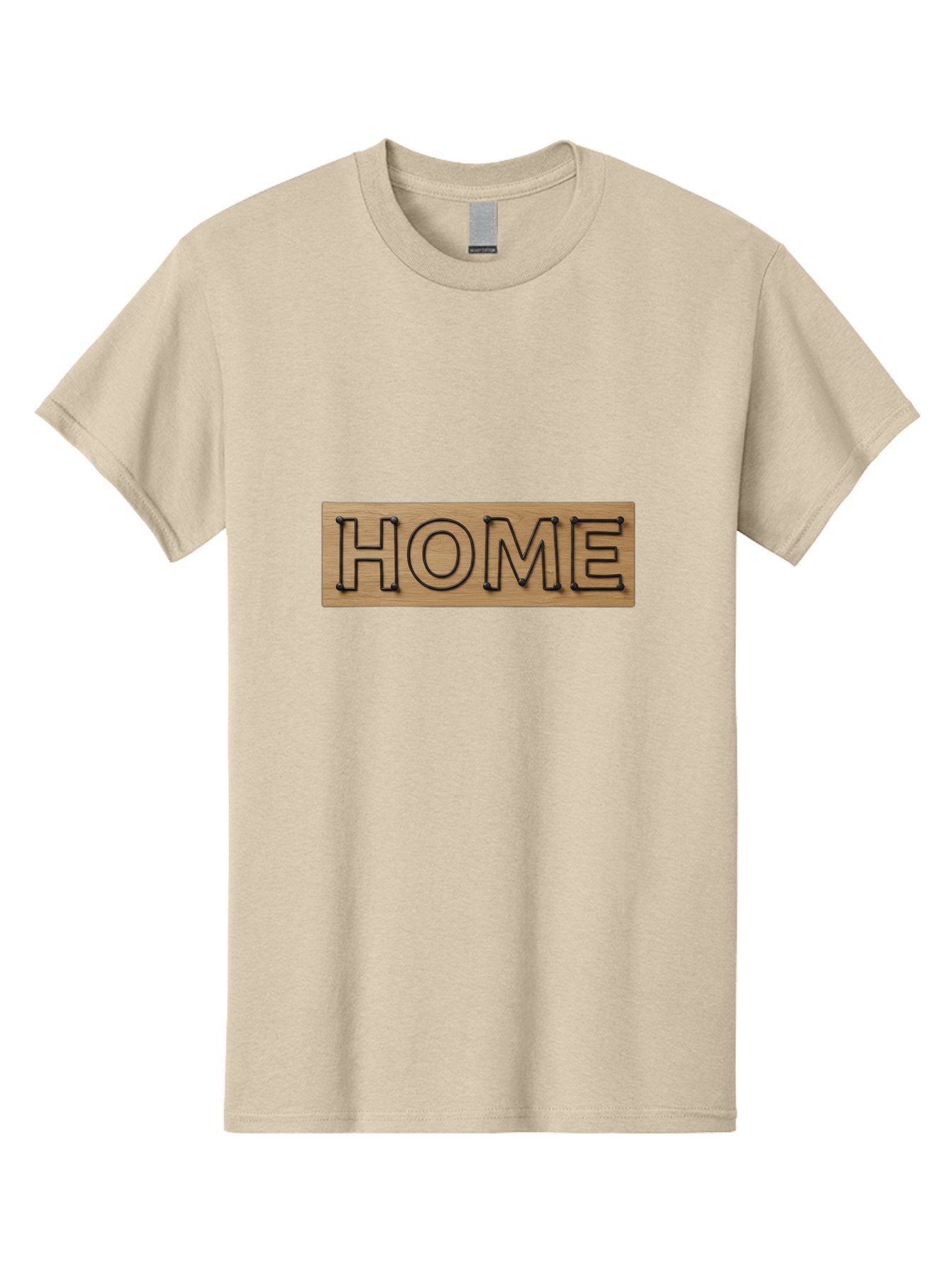 Home Men'S Graphic Tee, 100% Cotton, Comfortable Casual Summer Wear, Machine Washable, Wooden Sign, Home Sign, Marquee Letters, Rustic Decor, Home Decor, Wooden Marquee, Vintage Style, Home Sweet Home Bad199 9
