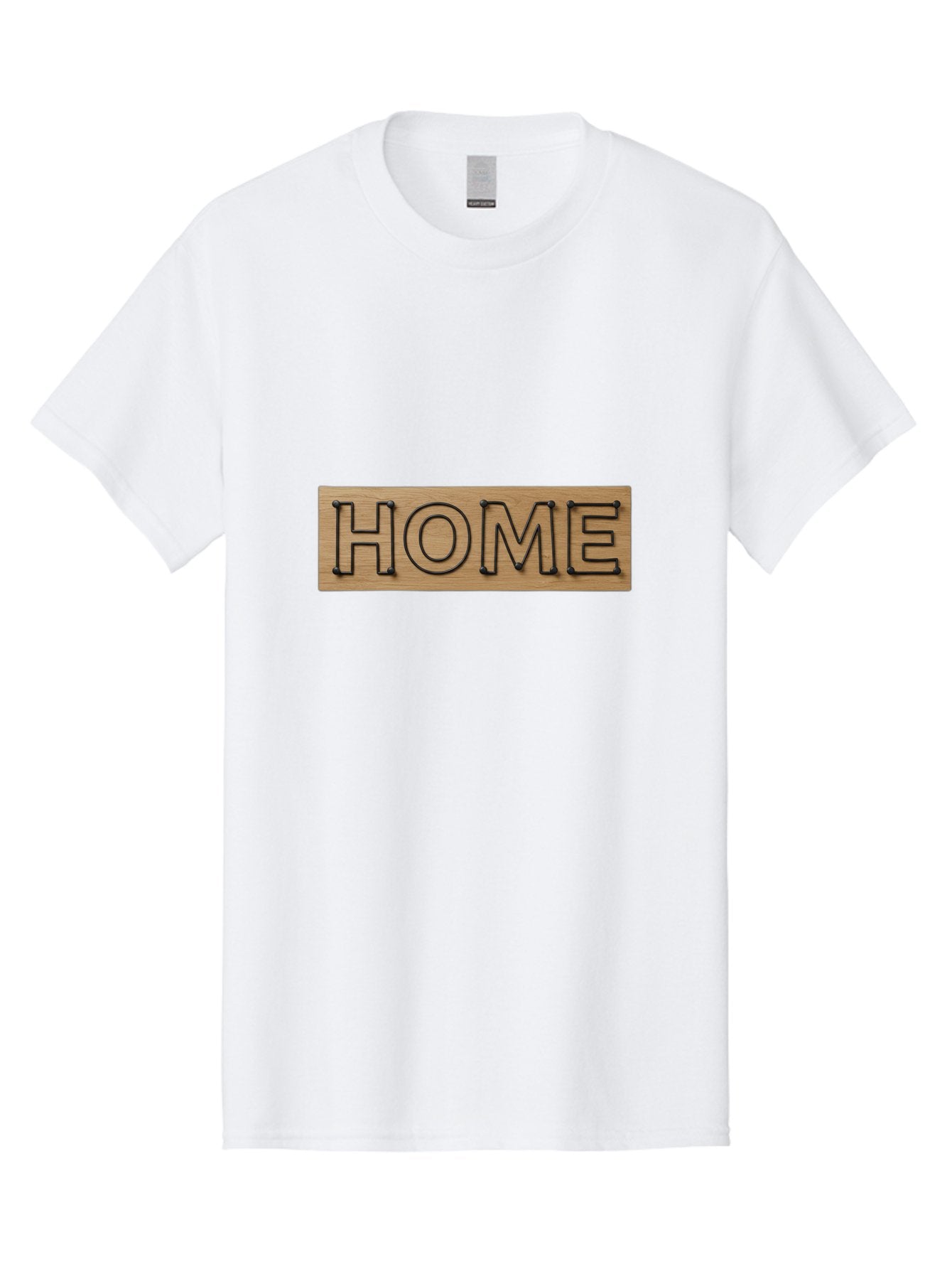 Home Men'S Graphic Tee, 100% Cotton, Comfortable Casual Summer Wear, Machine Washable, Wooden Sign, Home Sign, Marquee Letters, Rustic Decor, Home Decor, Wooden Marquee, Vintage Style, Home Sweet Home Bad199 6