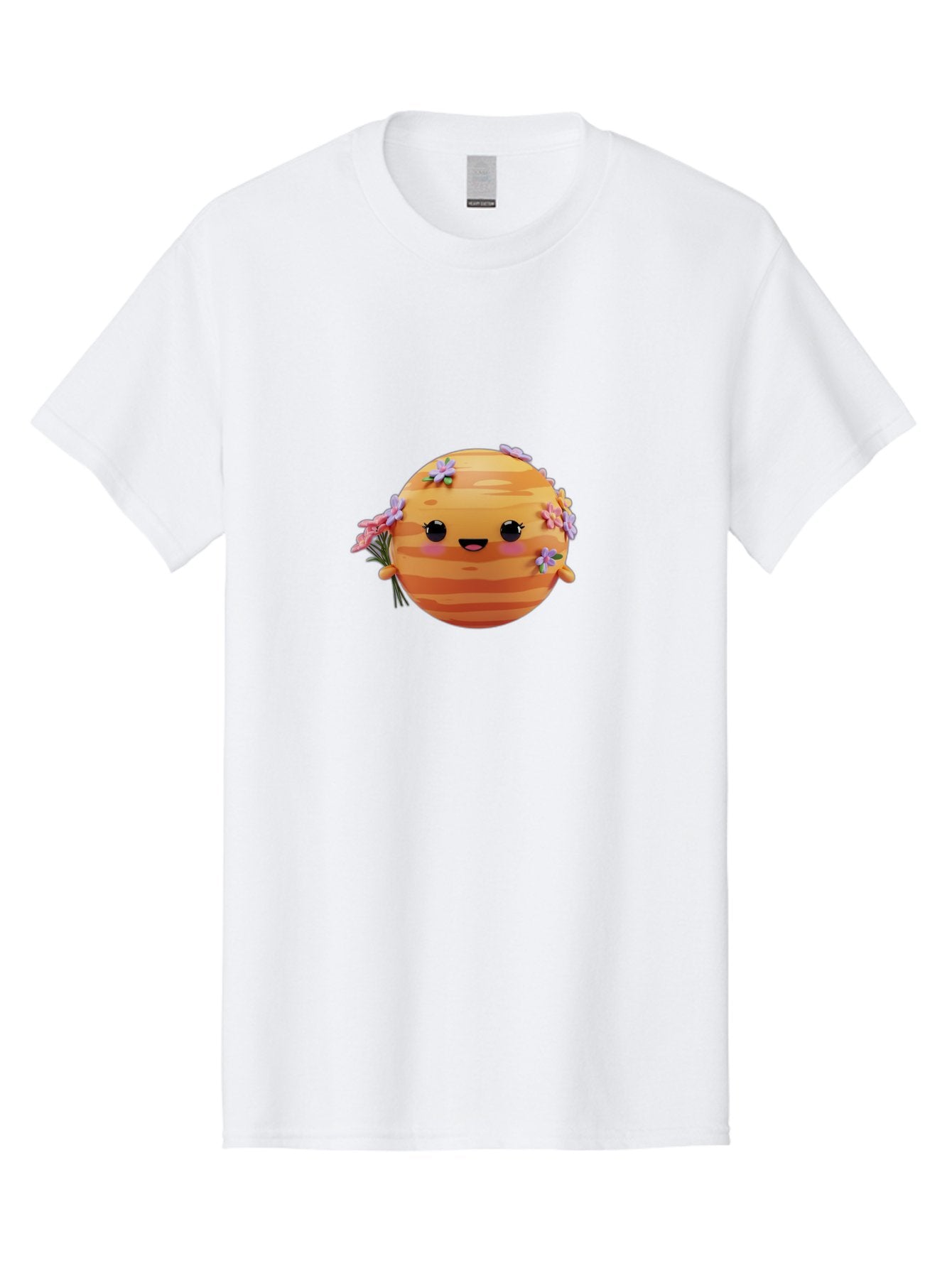 Honeycomb-Bee Men'S Graphic Tee, 100% Cotton, Comfortable Casual Summer Wear, Machine Washable, Cartoon Bee, Honeycomb, Flowers, Blossoms, Smiling Face, Kawaii Character, Cute Bee, Floral Decorations, Bee Illustration, Digital Art, Bad200 7