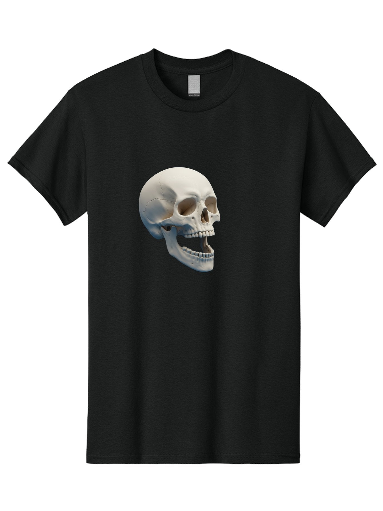 Human-Skull-1 Men'S Graphic Tee, 100% Cotton, Comfortable Casual Summer Wear, Machine Washable, Human Skull, Skeletal Head, Anatomy, Bones, Teeth, Jawbone, Scientific Illustration, Medical Art, 3D Rendering, Detailed Model Bad204 5